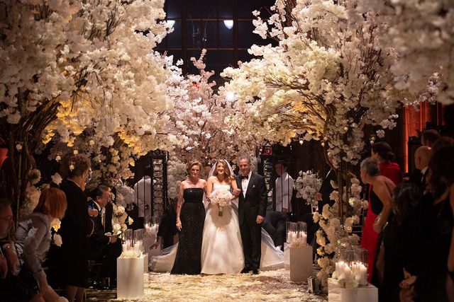 Featured photo from Formal New York wedding with all white flowers and classic details