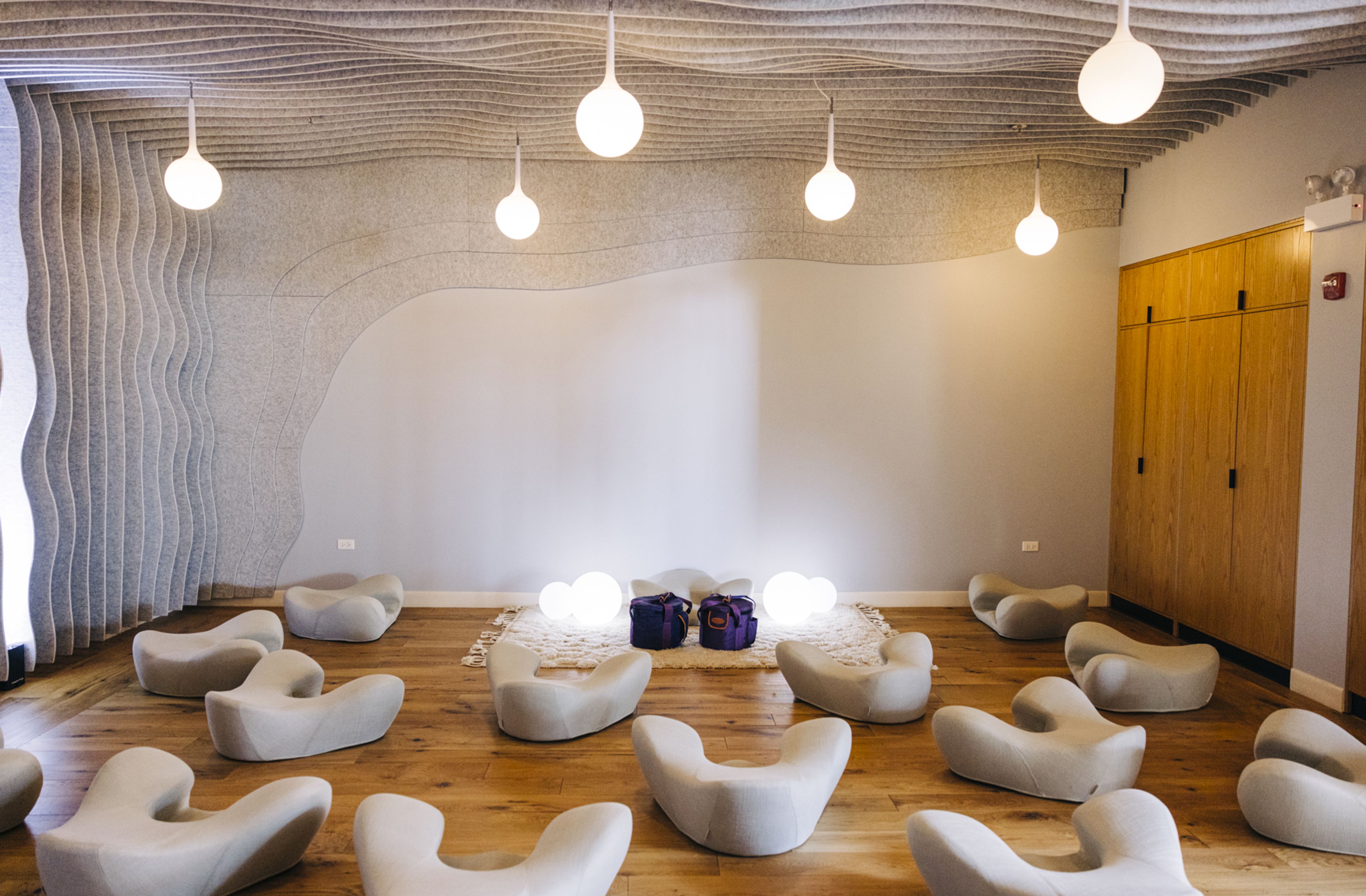 Meditation, an event space at lululemon Lincoln Park Experiential Store