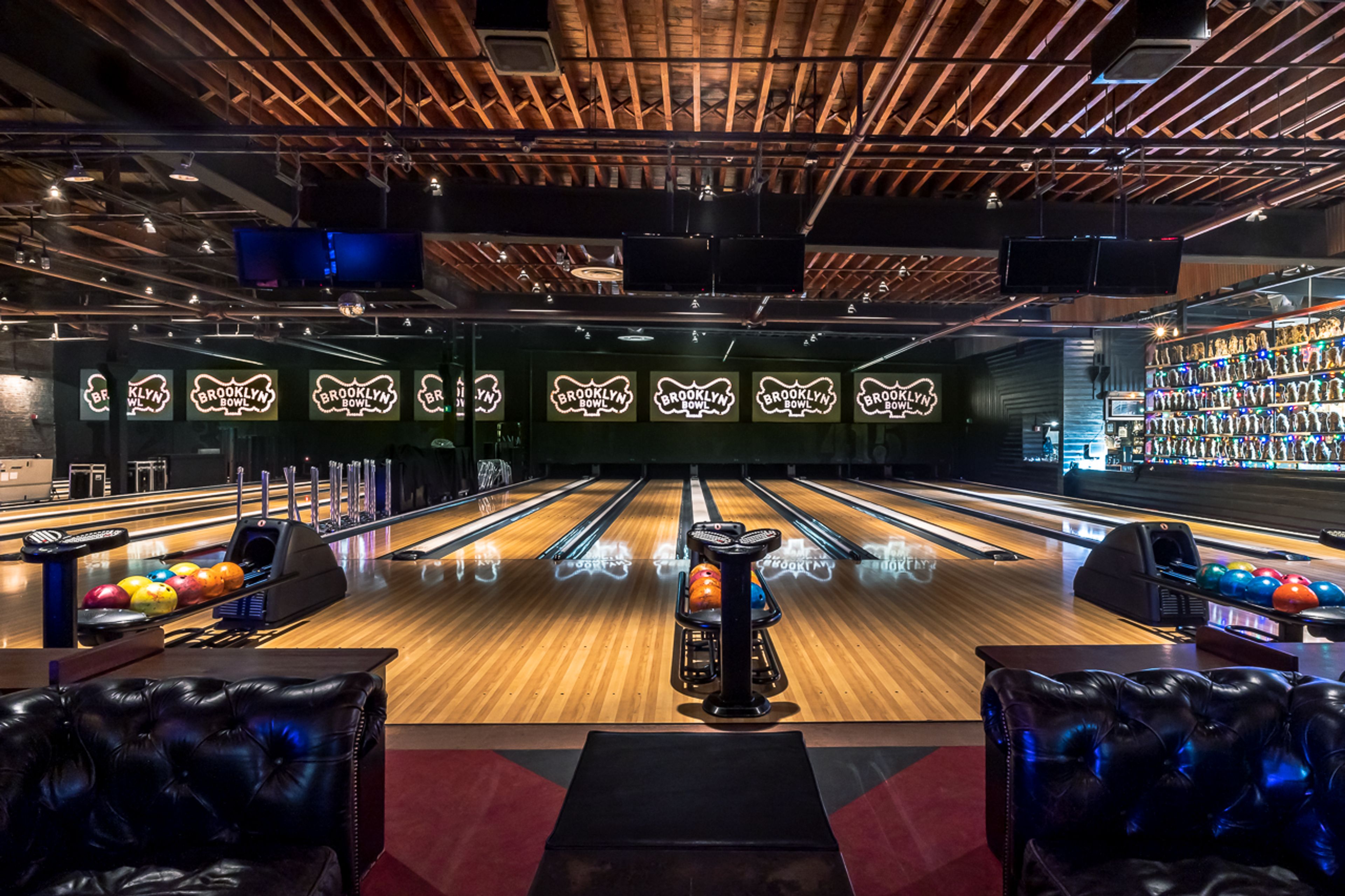 Bowlers' Lounge, an event space at Brooklyn Bowl New York
