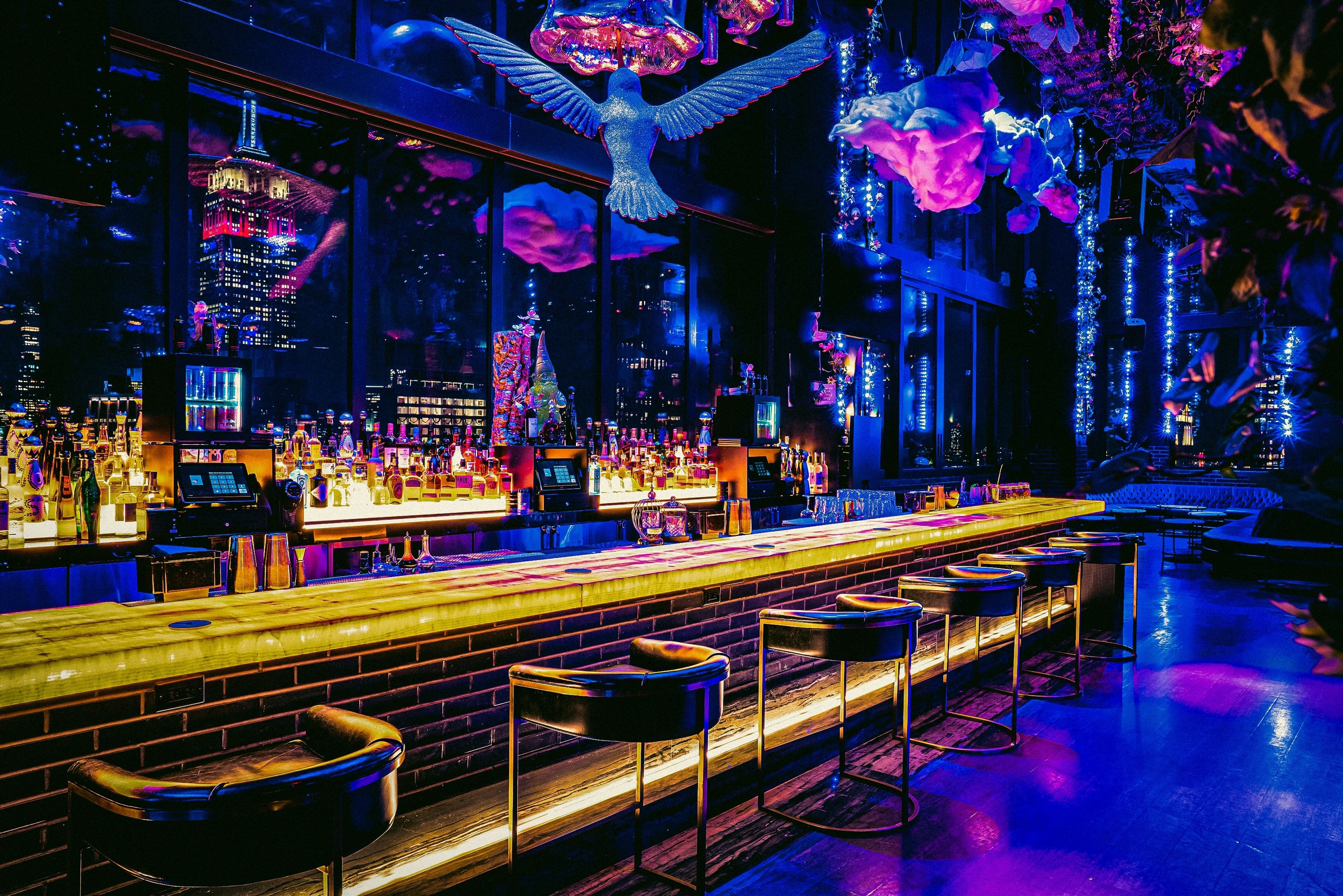 38th-floor Main Lounge, an event space at Somewhere Nowhere NYC