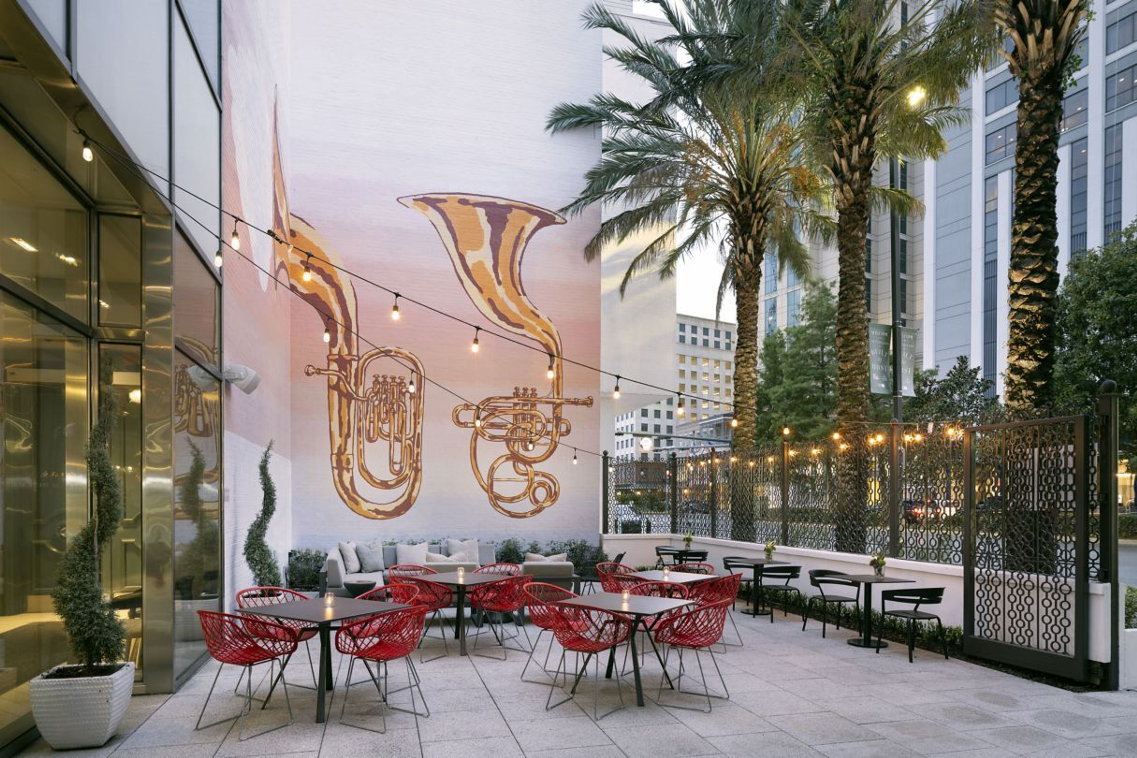 Palm Garden, an event space at Le Meridien New Orleans