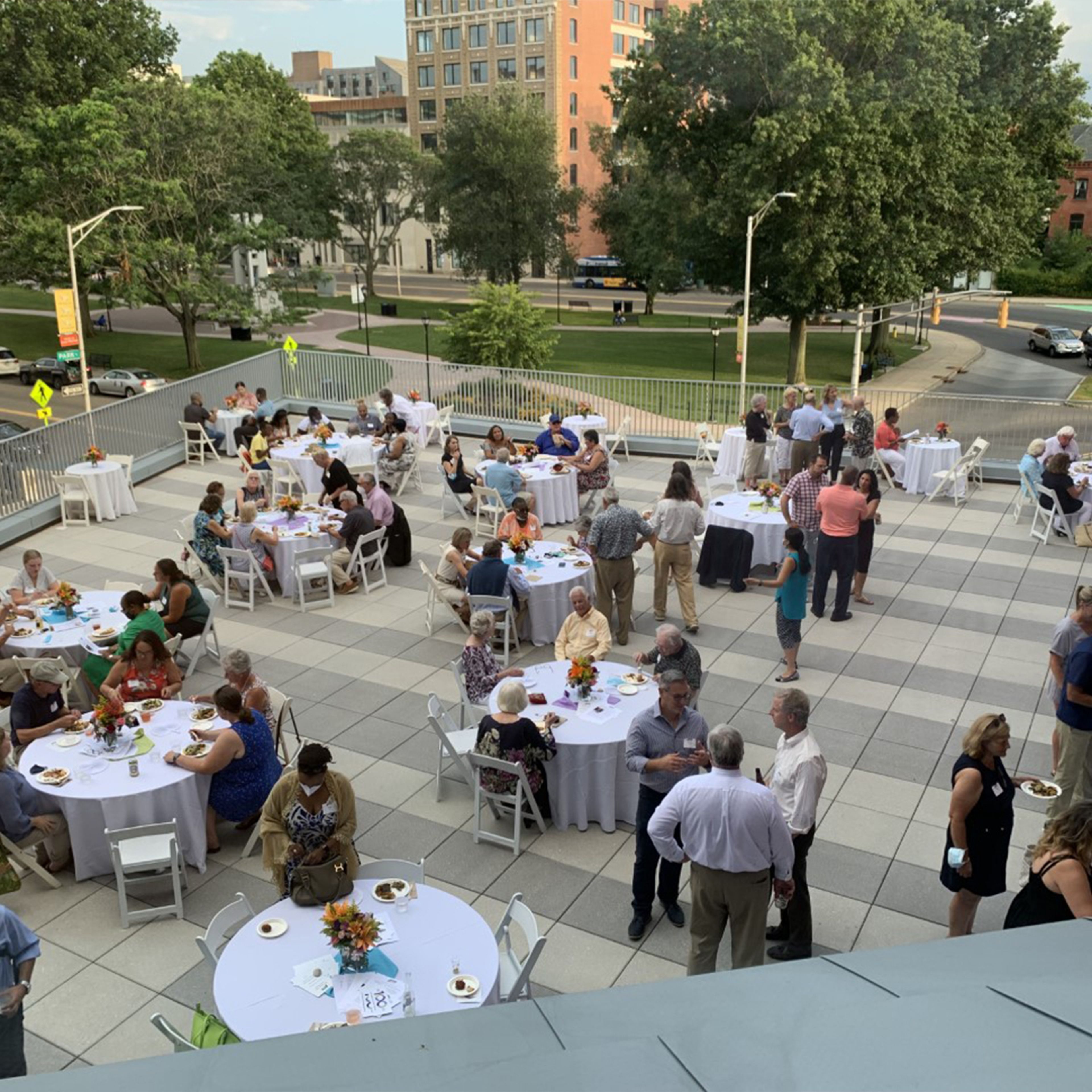 Rooftop Terrace, an event space at Mattatuck Museum