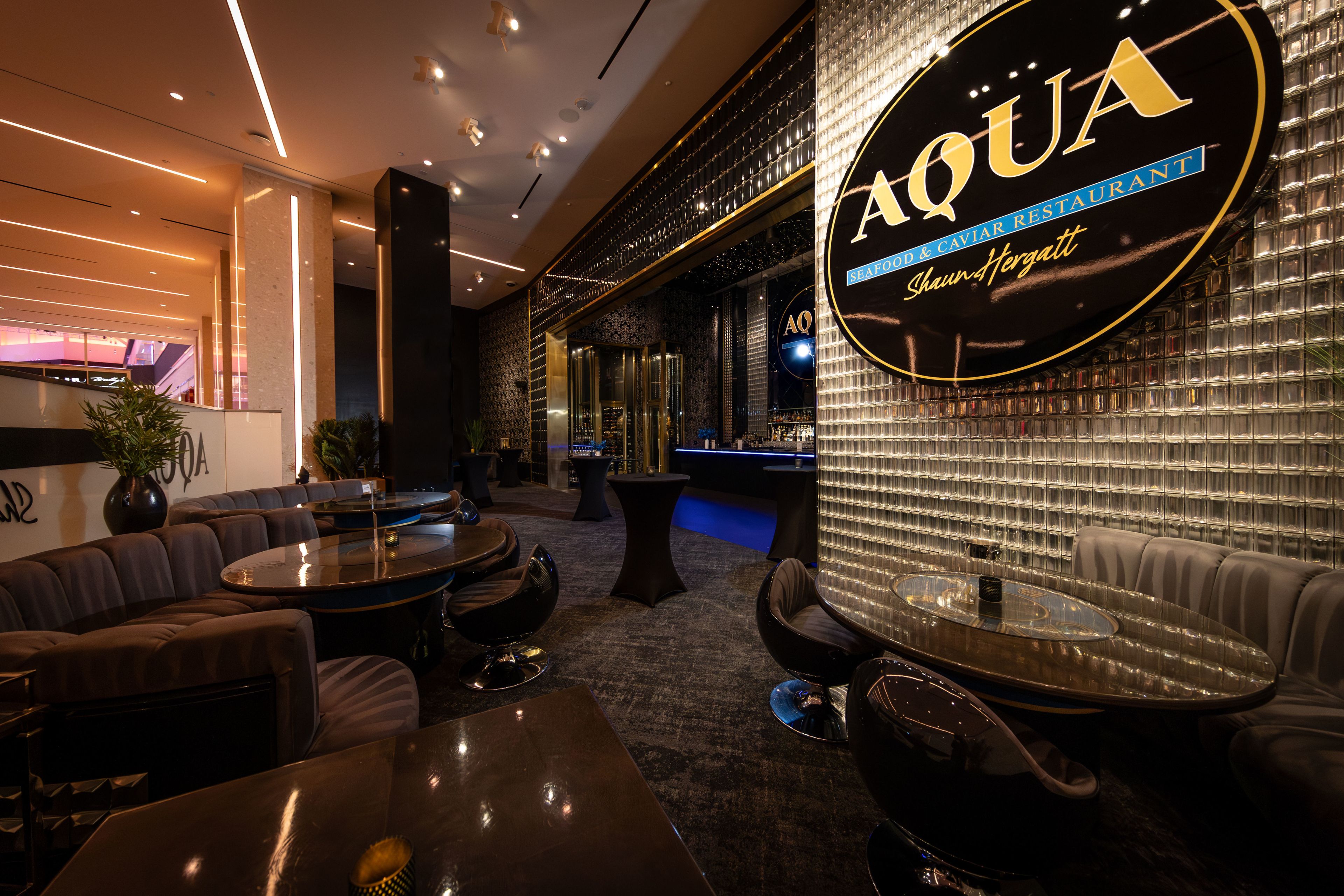 Private Buy Out Standing Mixer Reception, an event space at Aqua Seafood & Caviar Restaurant by Shaun Hergatt