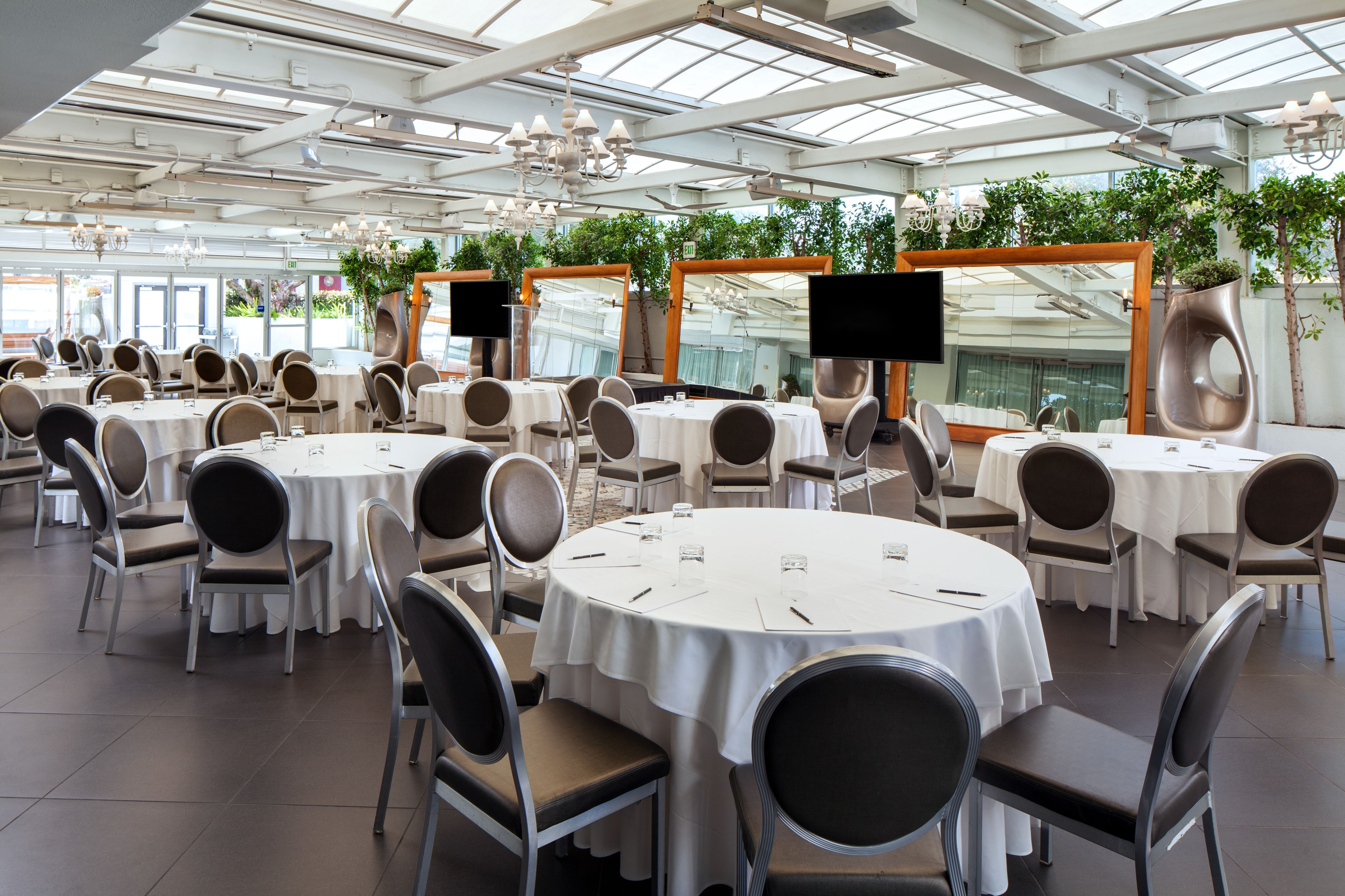 The Garden Room and Terrace, an event space at SLS Beverly Hills