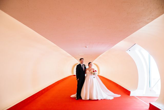 Featured photo from Experience the Enchantment of this TWA Hotel Wedding