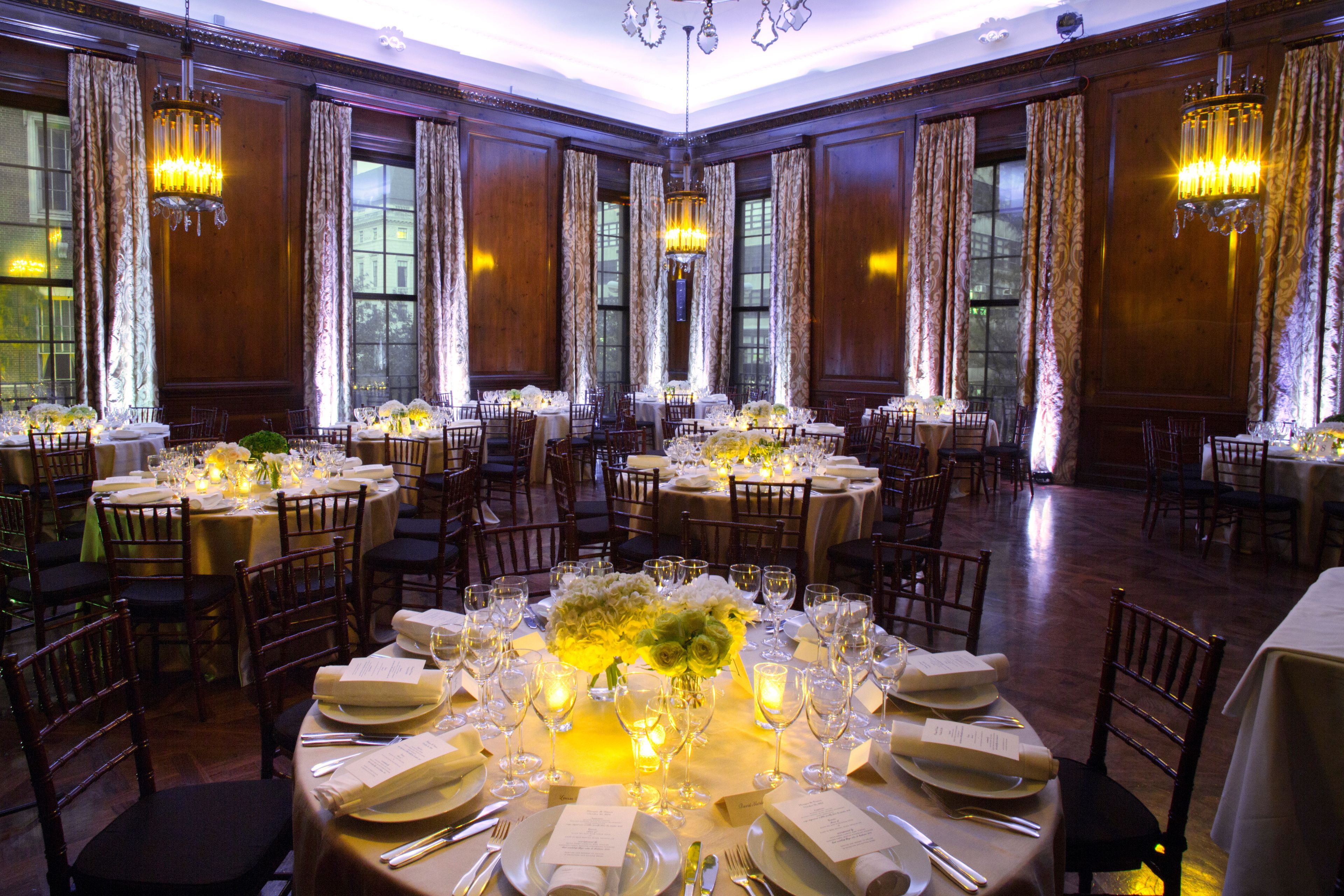 Rockefeller Ballroom, an event space at Harold Pratt House and Peterson Hall