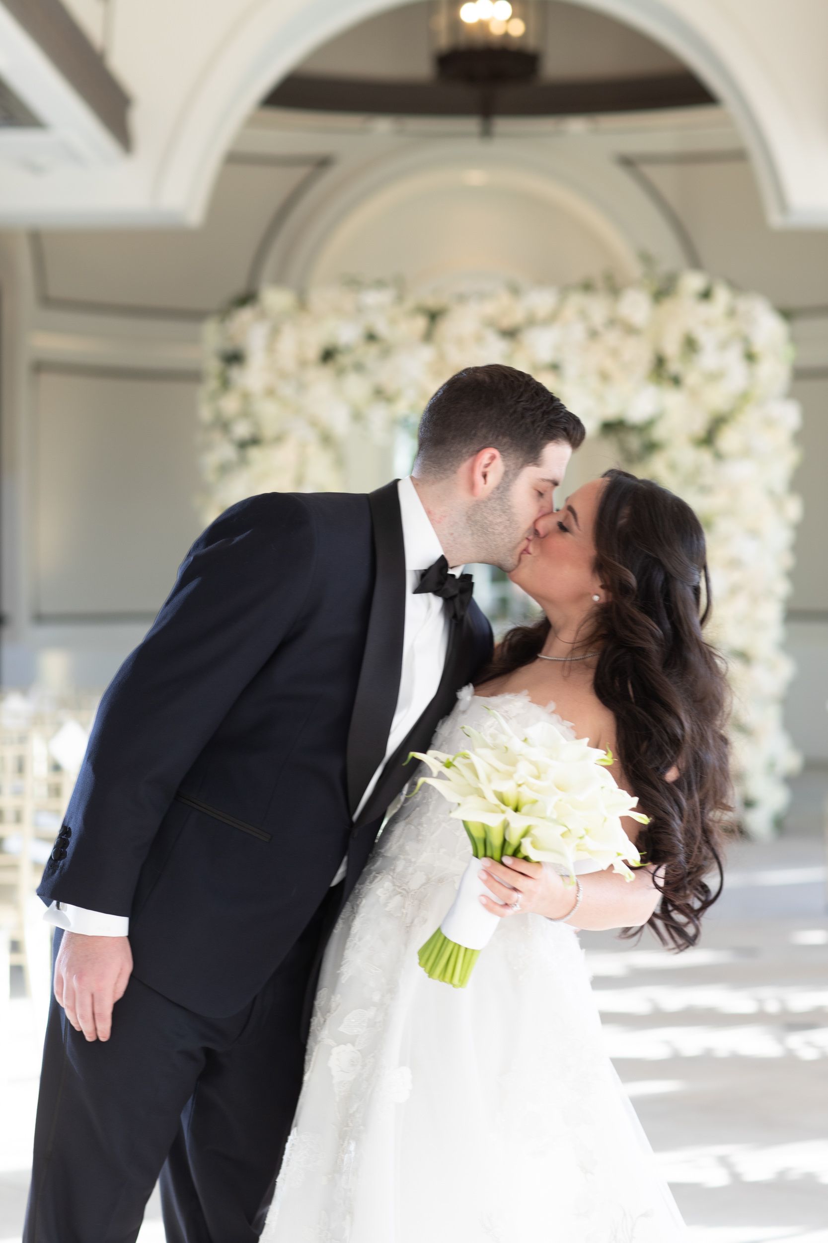 Step Into This White and Black Winter Wonderland Wedding at Shadowbrook At  Shrewsbury | Kraft Events | PartySlate, image size:1667x2500