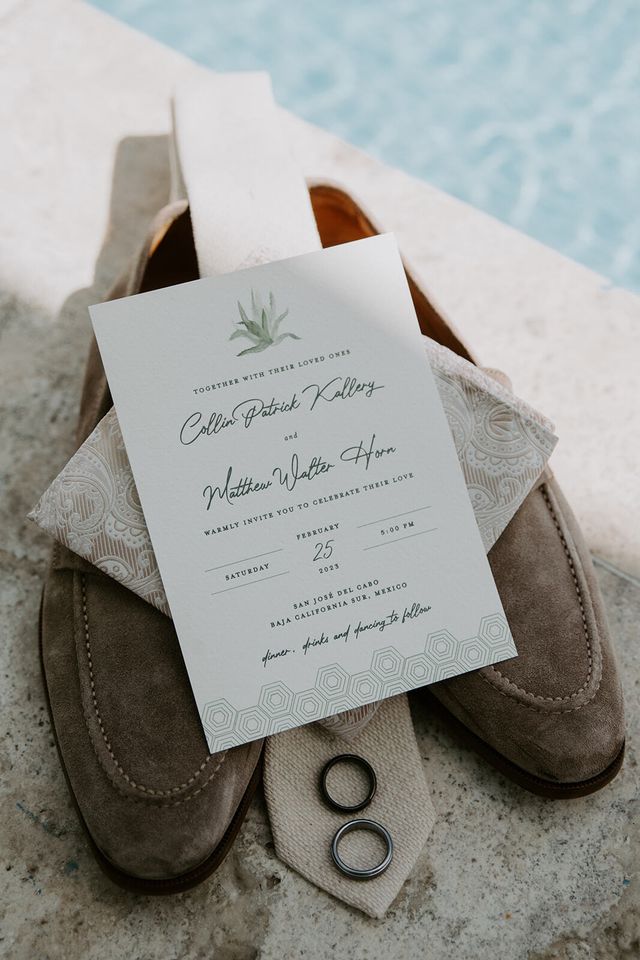 Featured photo from Collin and Matthew's Modern Jungle Wedding