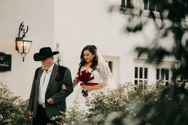 Featured photo from Black, White & Red Garden Wedding