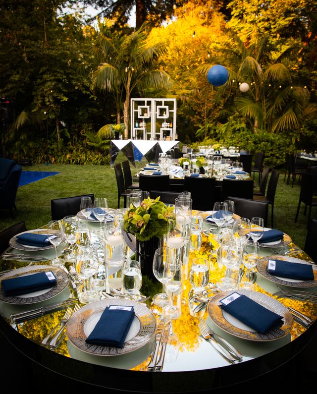 Featured photo from Glamorous Garden Bar Mitzvah with Silver and Blue accents at Hotel Bel-Air
