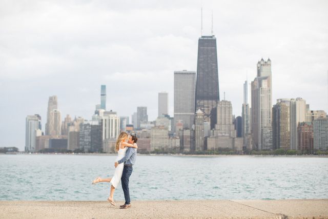 Featured photo from Chicago RiverWalk and North Avenue Beach Engagement
