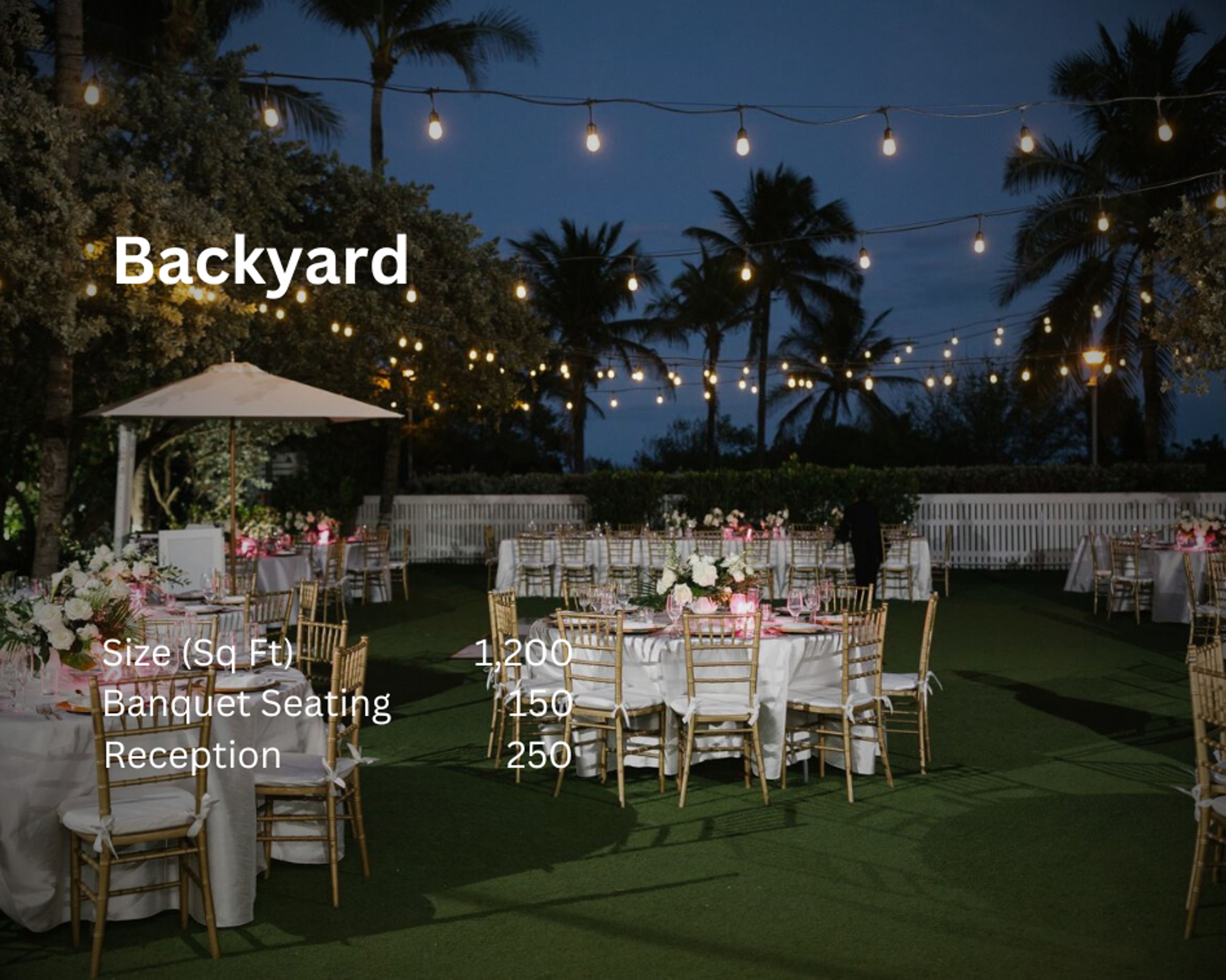 Backyard, an event space at NAUTILUS SONESTA MIAMI BEACH