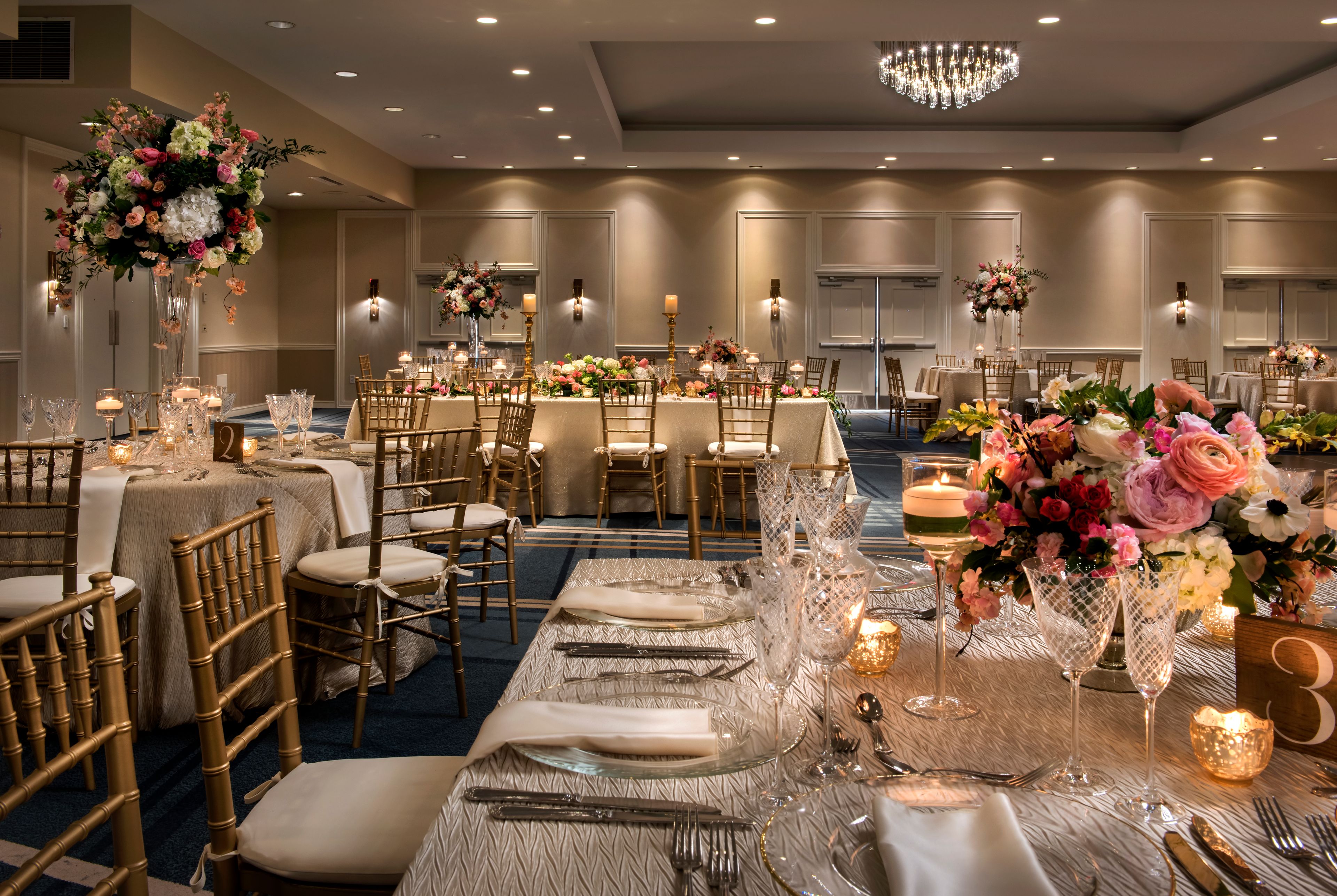 Grand Ballroom, an event space at Newport Marriott Hotel & Spa