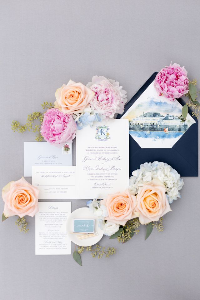 Featured photo from Nautical Wedding Inspired By Watercolors At Belle Haven Club