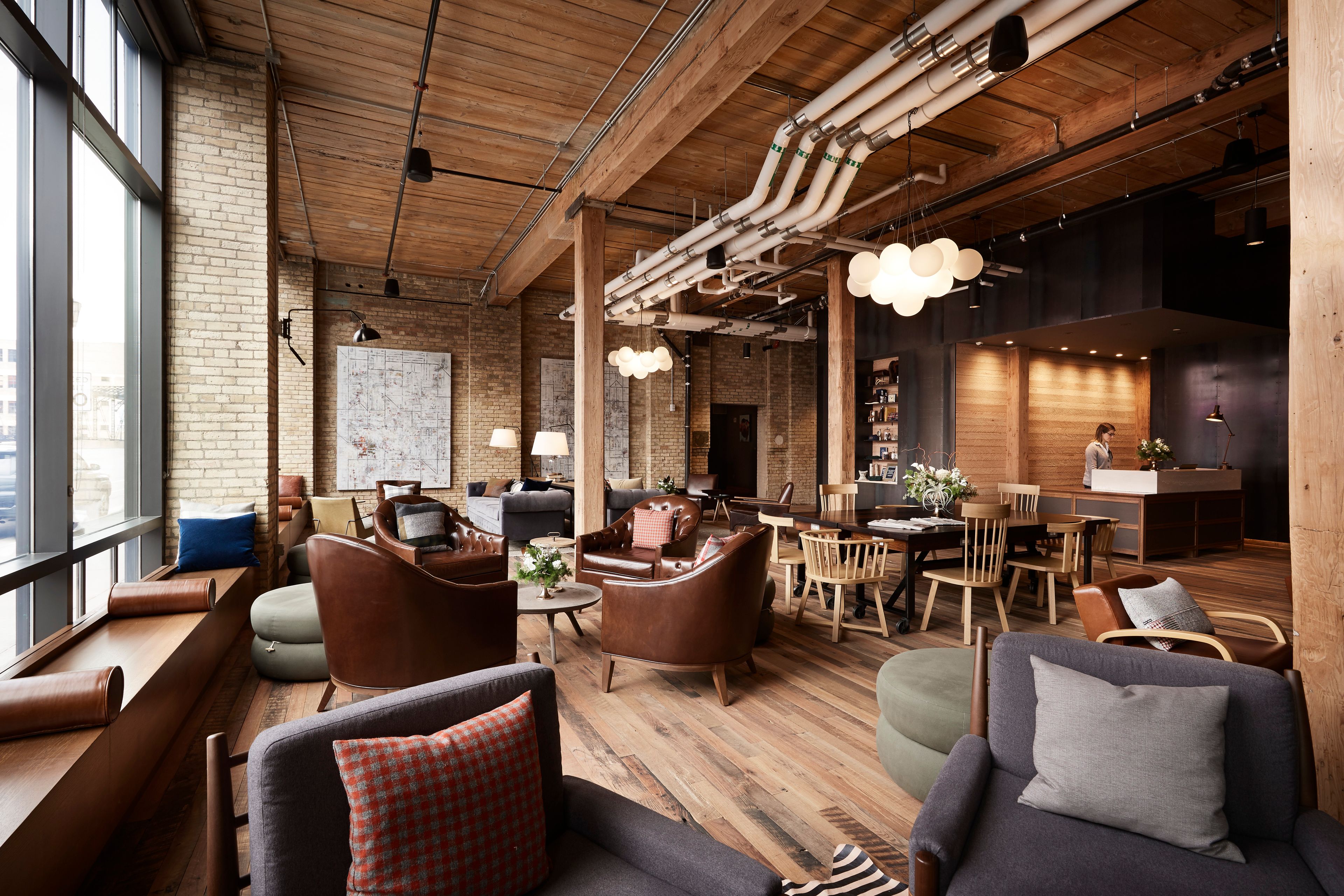 Lobby, an event space at Hewing Hotel