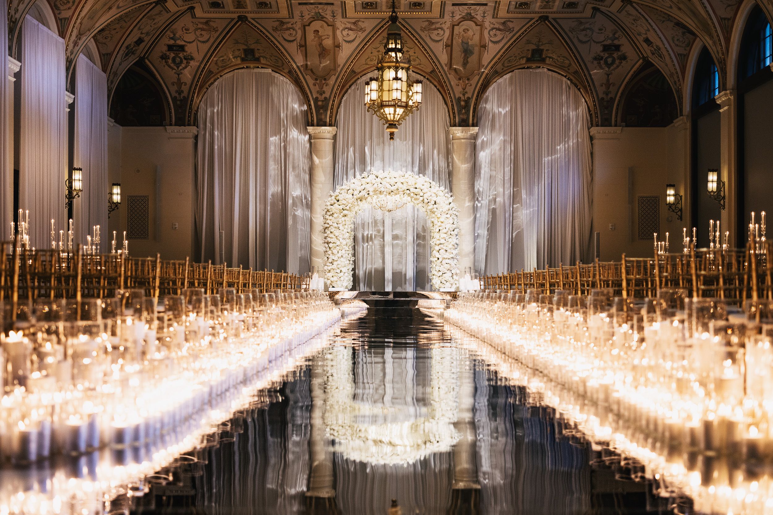 1000 Candles for the Lux Wedding at The Breakers Palm Beach | Lova