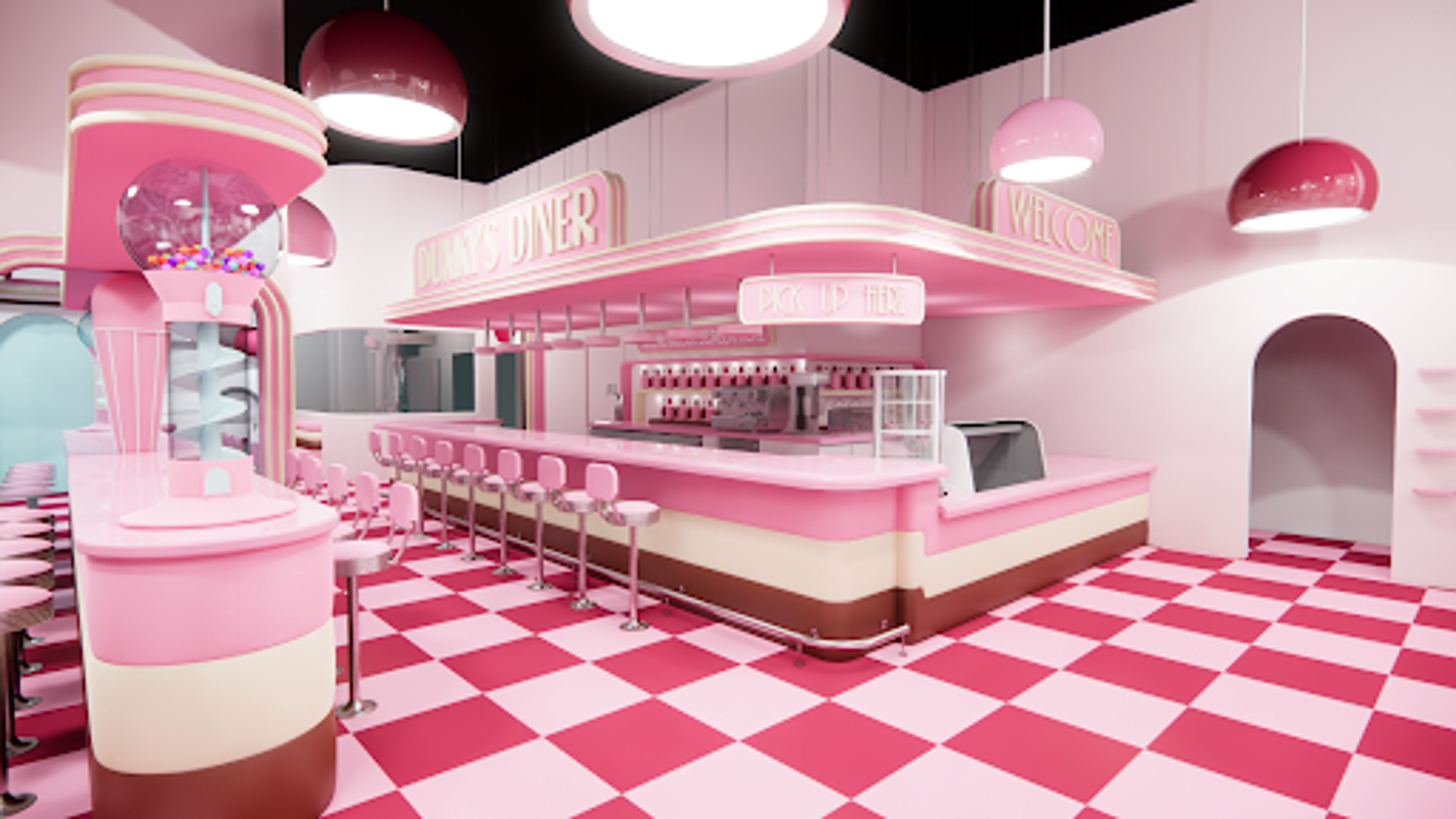 Dunky's Diner, an event space at Museum of Ice Cream Miami