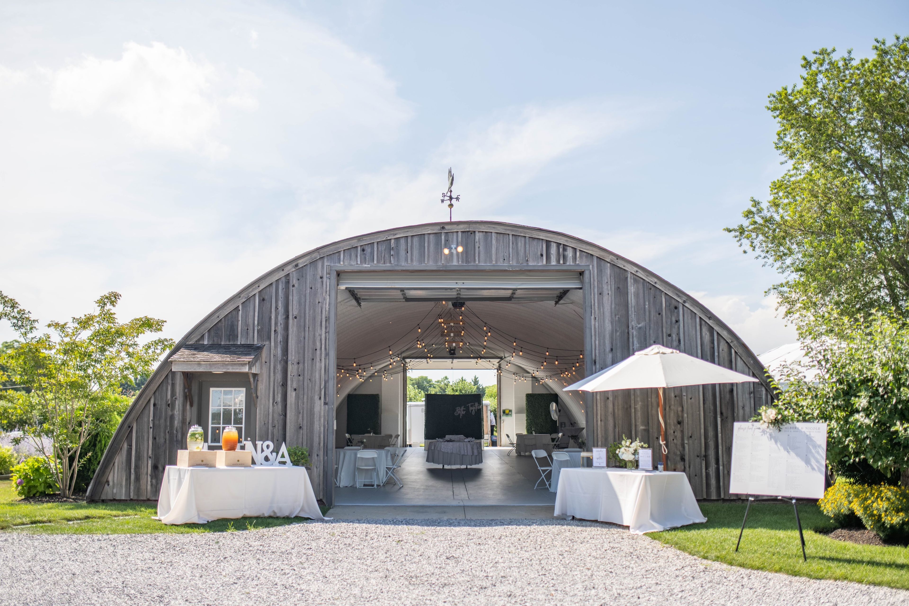 Quonset hut, an event space at Breeze Hill Farm