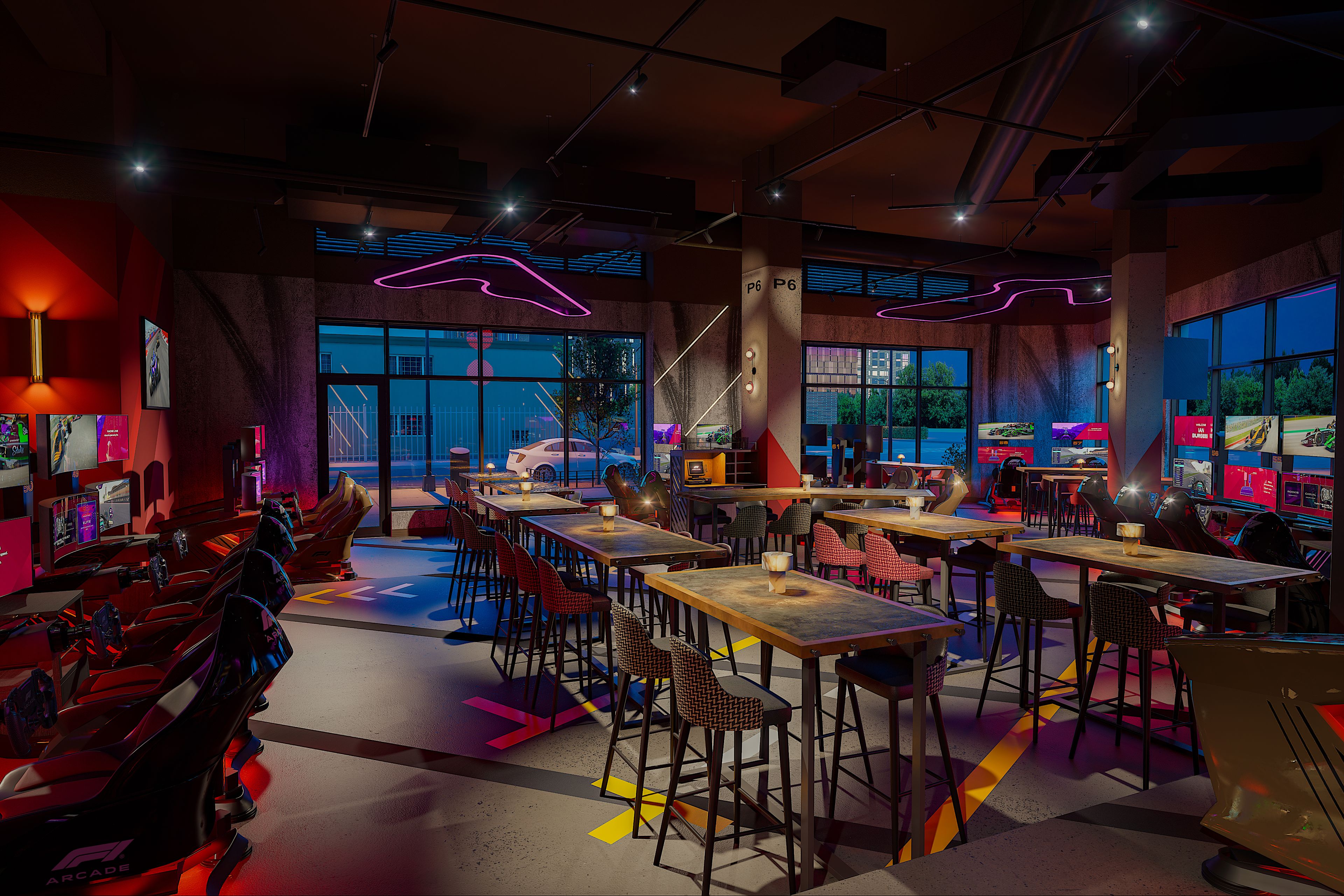 Semi-Private Spaces, an event space at F1 Ⓡ Arcade