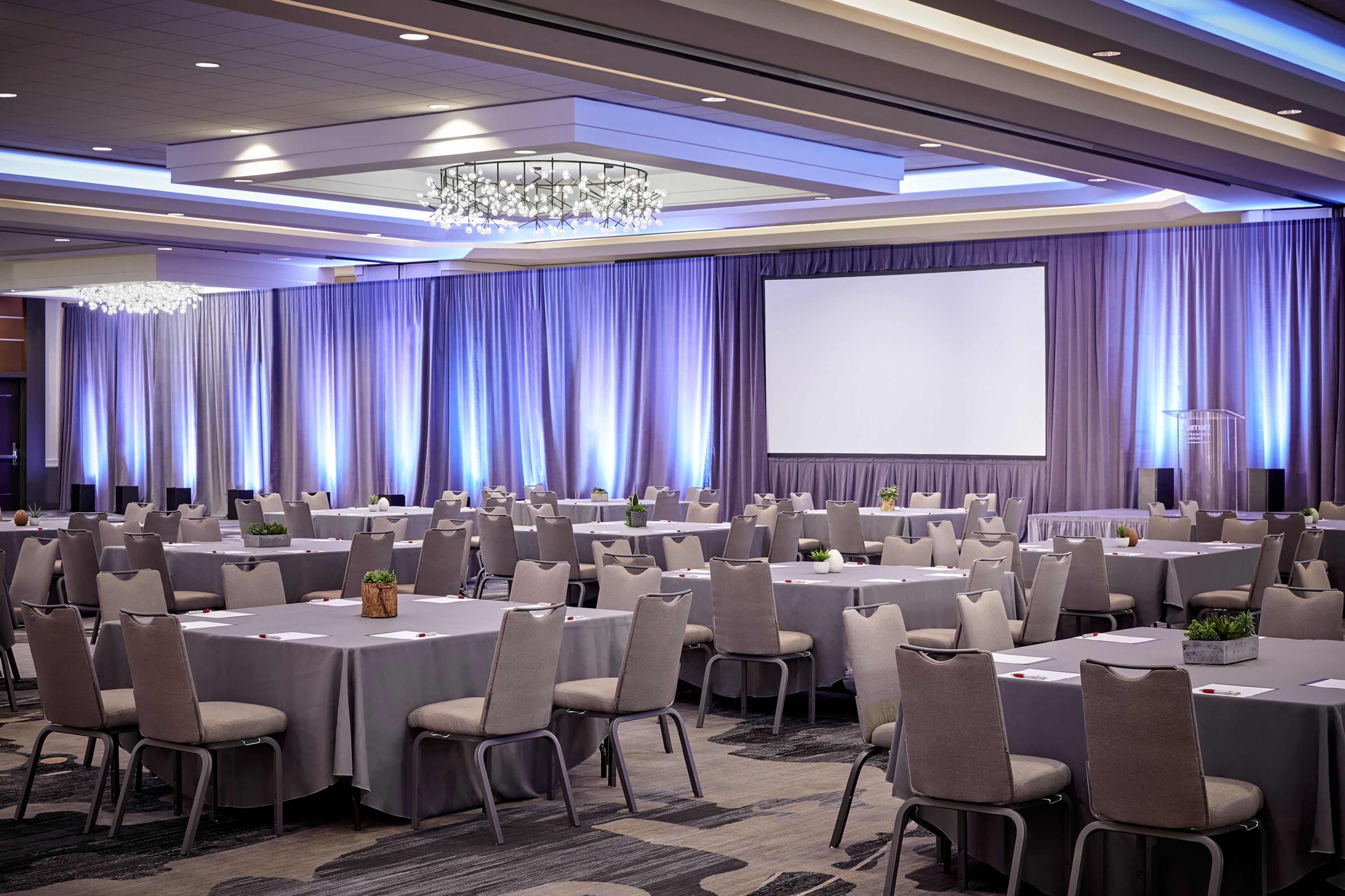 Grand Ballroom, an event space at San Francisco Airport Marriott Waterfront