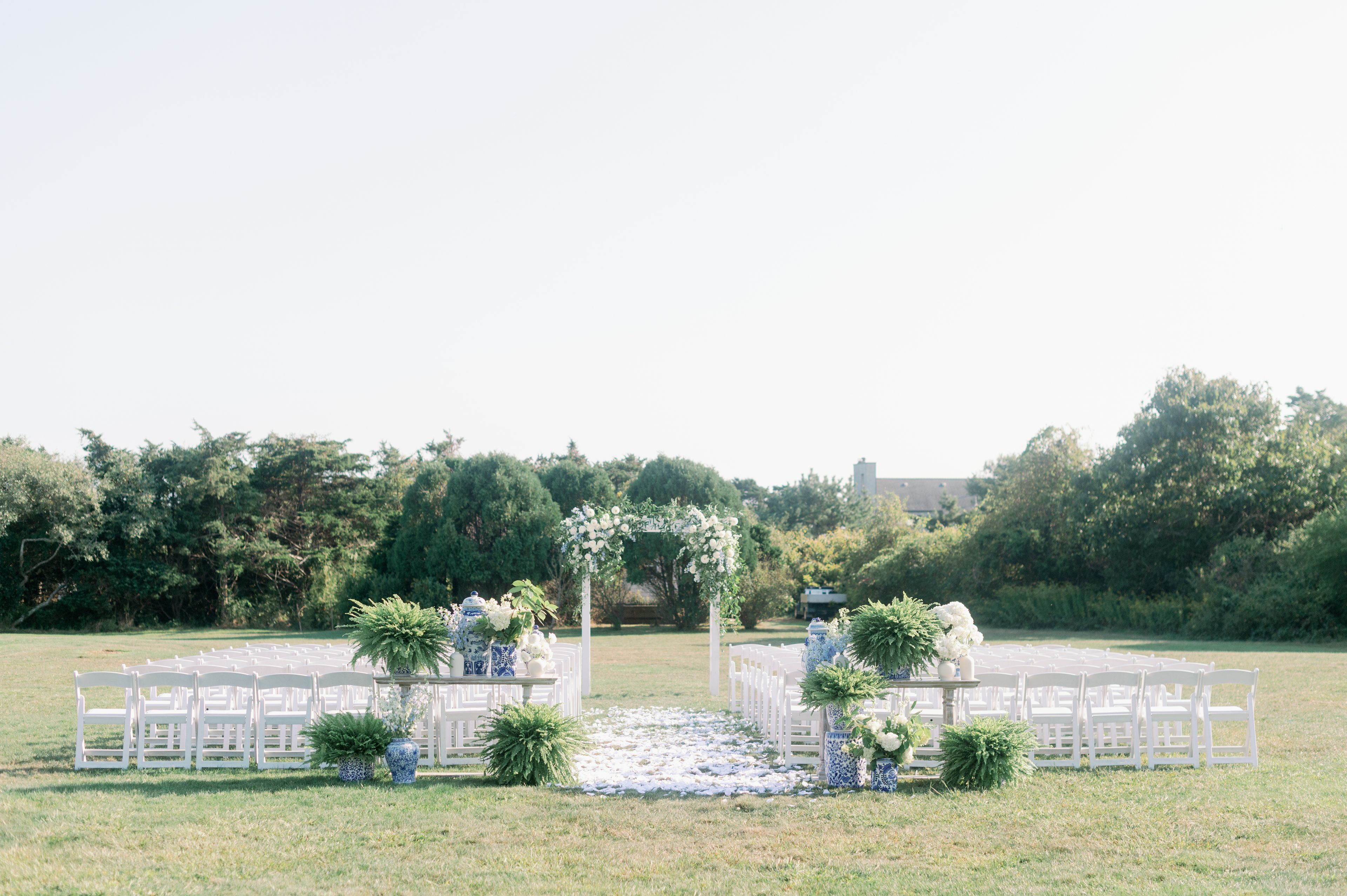 The West Lawn for Ceremonies, an event space at Winnetu Oceanside Resort At South Beach Marthas Vineyard