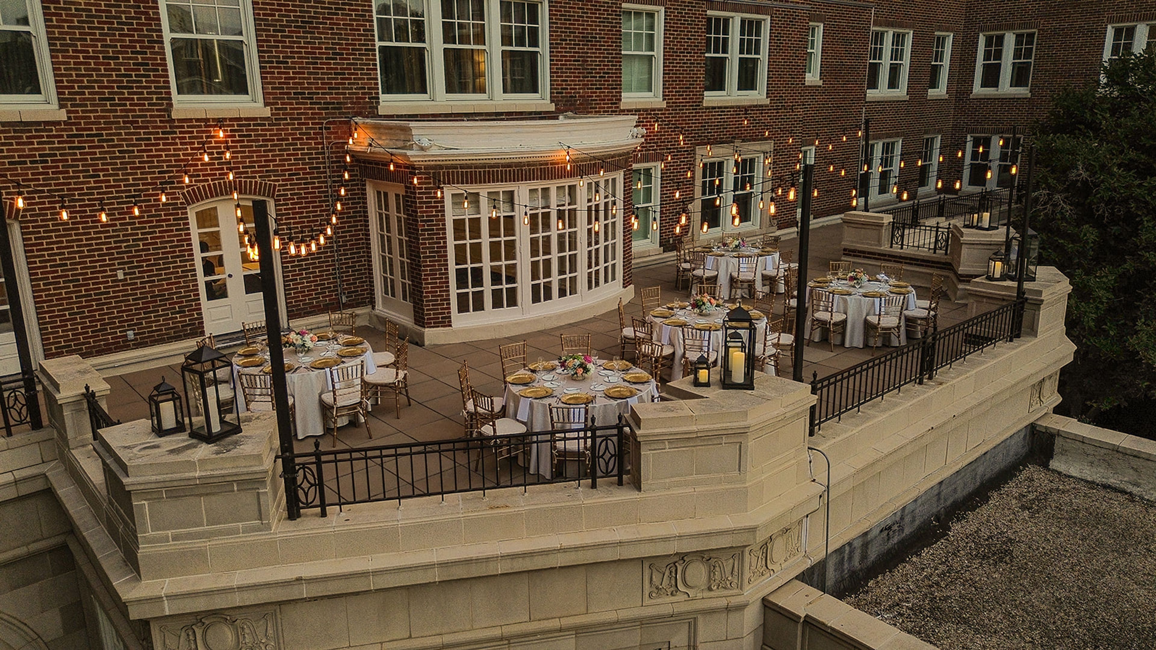 The Bridewell Terrace, an event space at Warwick Melrose, Dallas