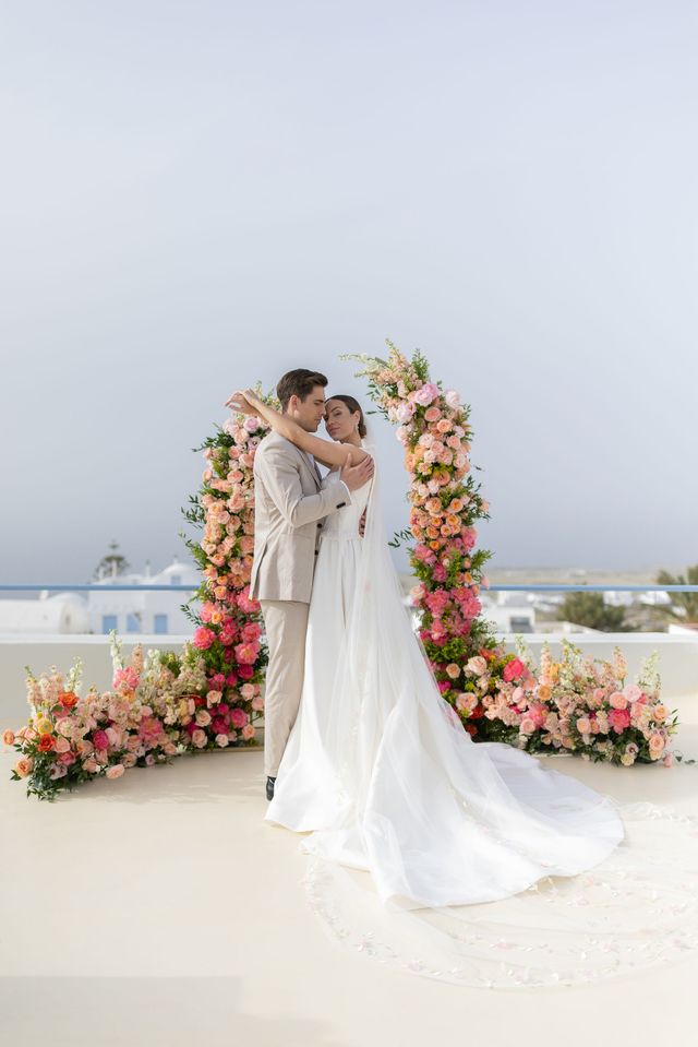 Featured photo from Matching the Santorini Sunset for this Microwedding Celebration