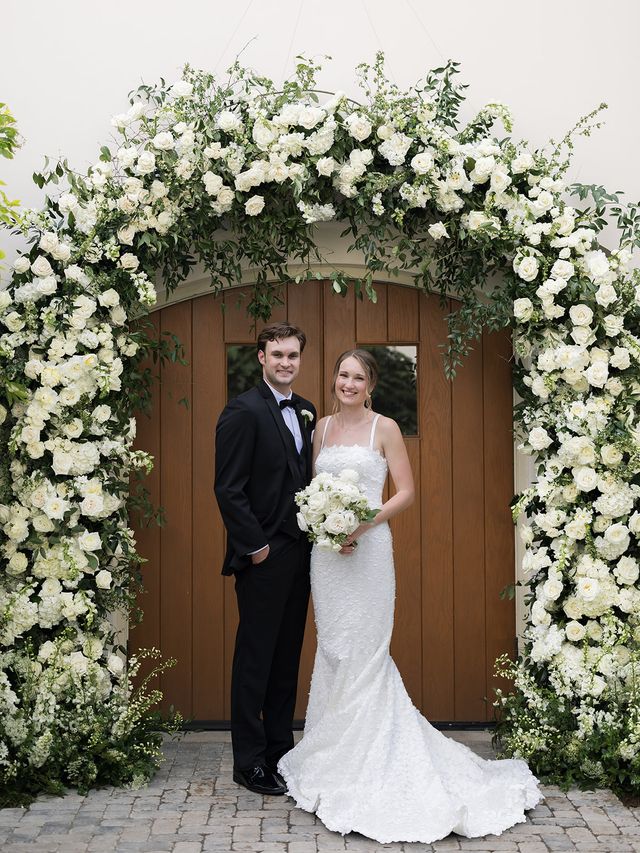 Featured photo from Witness This Garden Wedding with White Floral Installations and Lush Greenery at Commodore Perry Estate