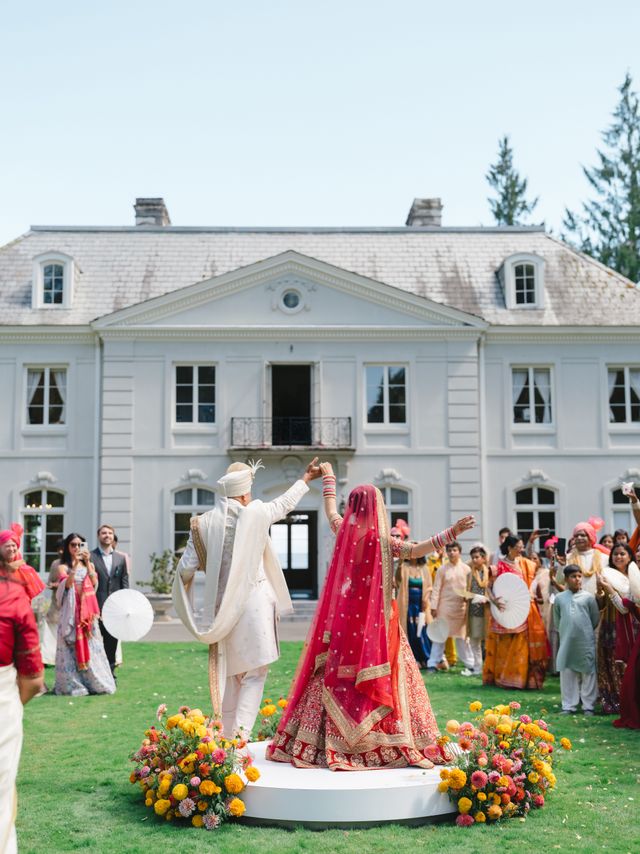 Featured photo from Celebrate this Outdoor Indian Baraat with Bold Hues and Joyful Traditions at Bloedel Reserve
