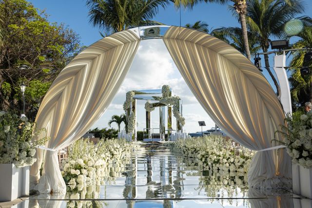 Featured photo from See this Luxe Glass Pavilion Wedding with White Floral Styling in Miami