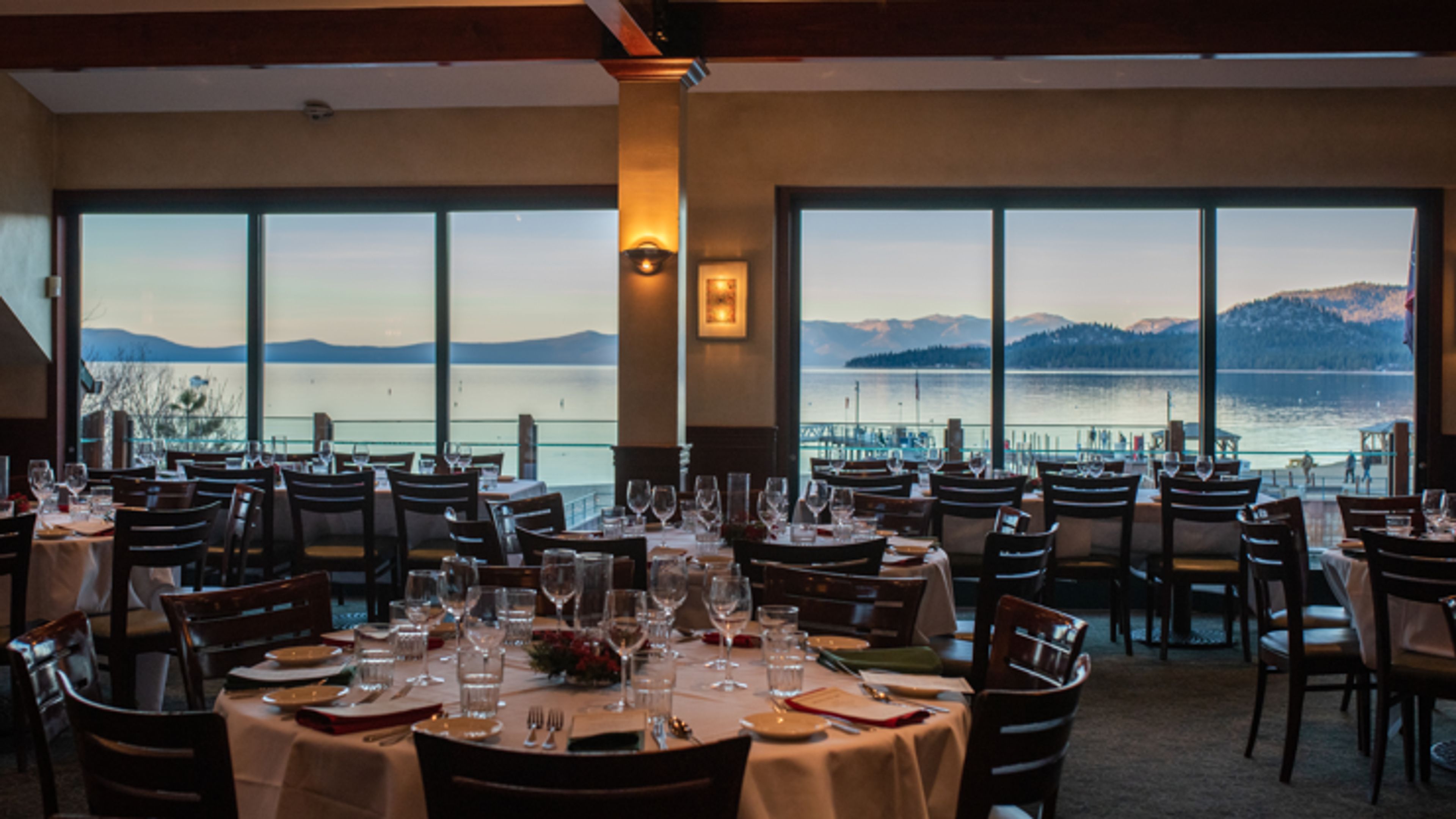 Upstairs Banquet Rooms, an event space at Riva Grill on the Lake