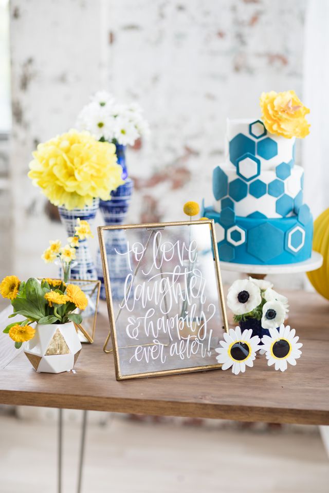 Featured photo from Navy & Yellow Bridal Party