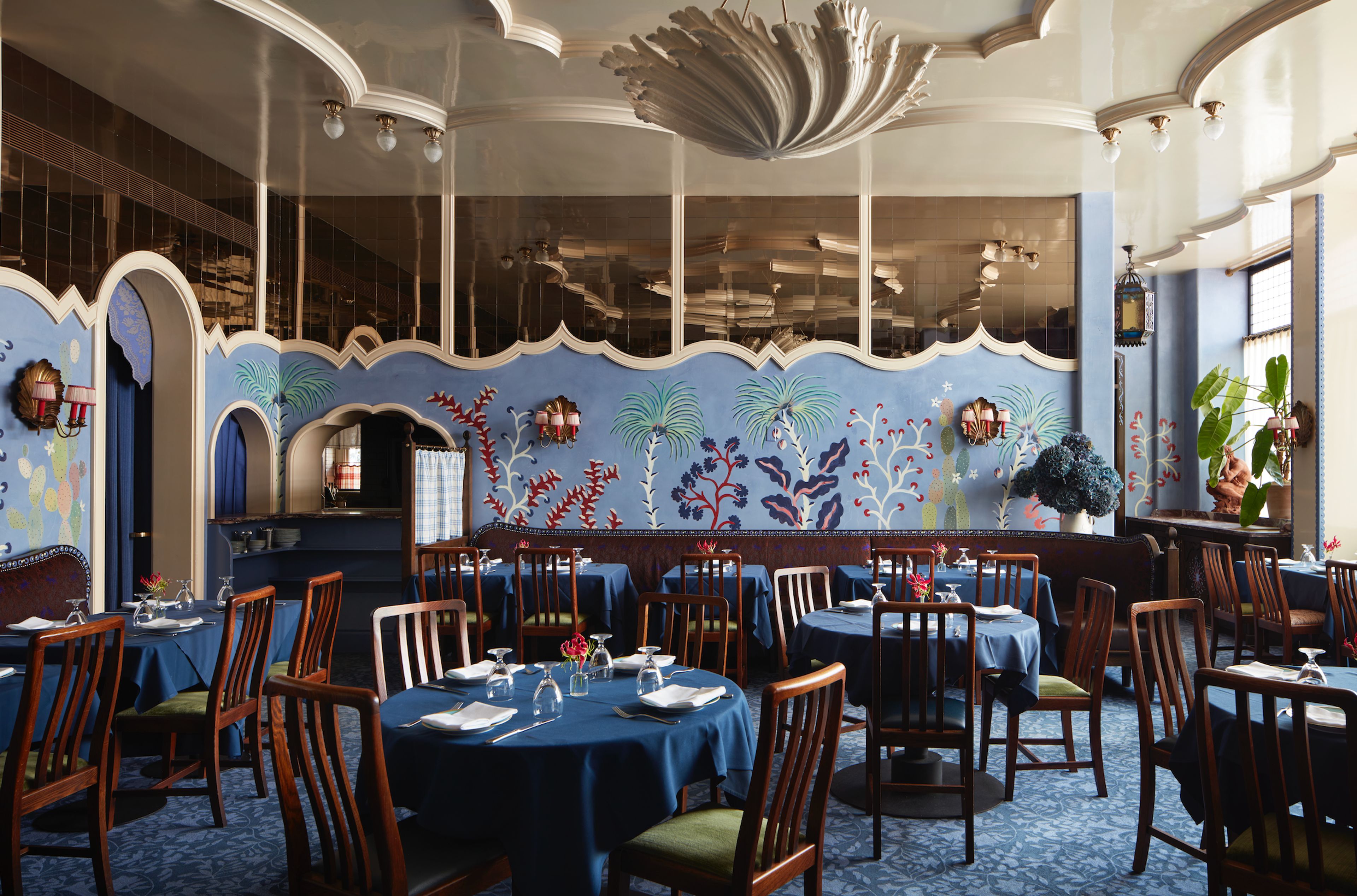 Blue Room, an event space at Nine Orchard Hotel