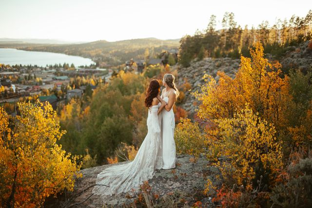 Featured photo from Maggie + Katie Fall Mountain Wedding