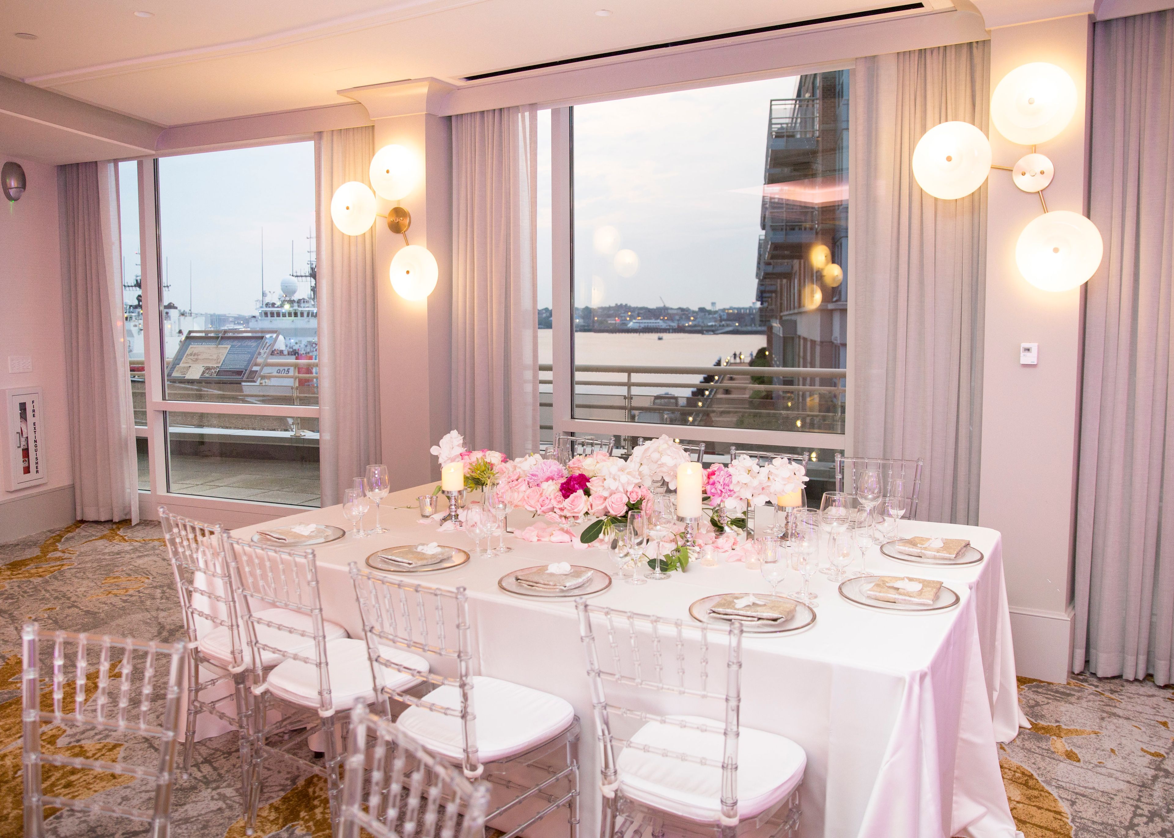 Harborview Ballroom, an event space at Battery Wharf Hotel, Boston Waterfront