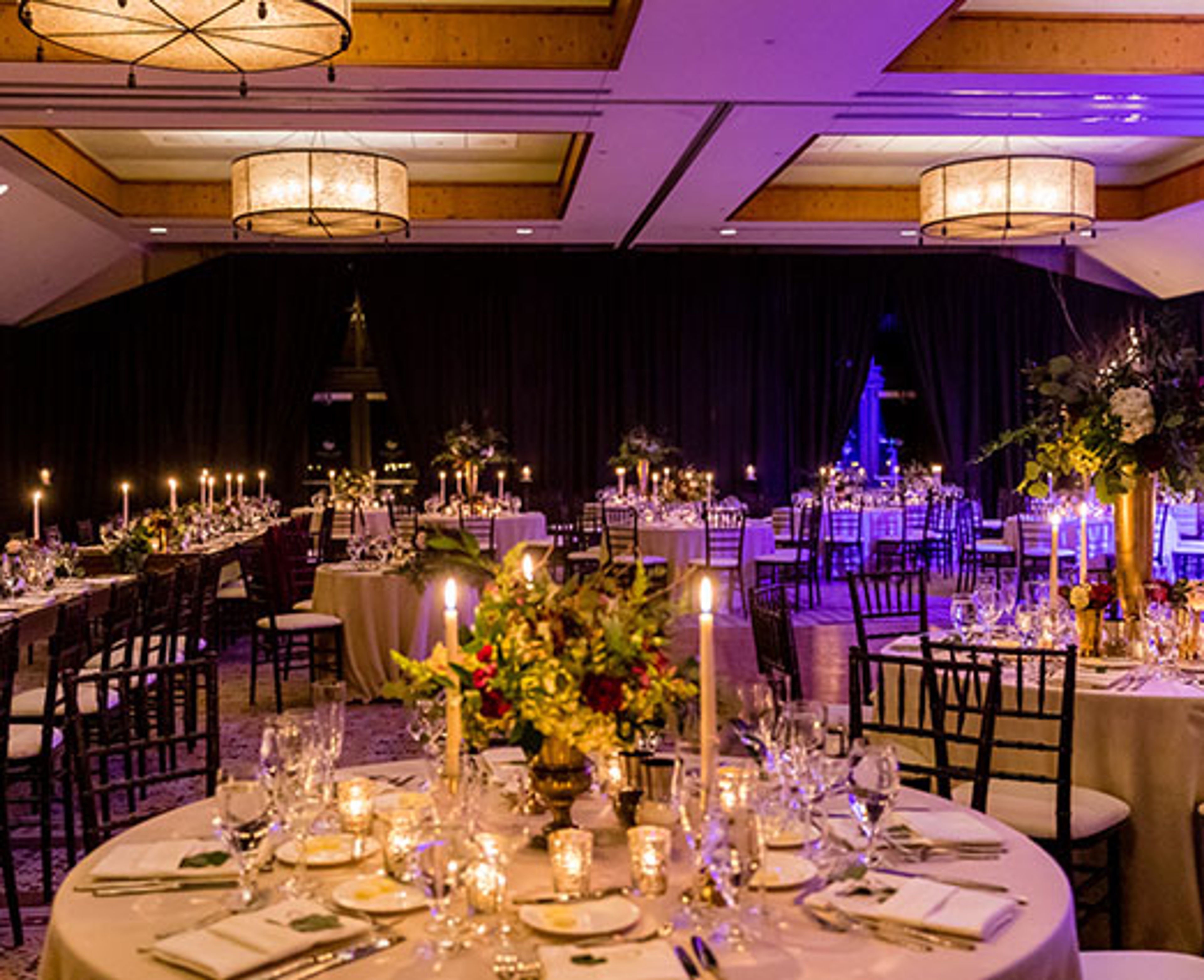 Tamarack Ballroom, an event space at Stowe Mountain Lodge