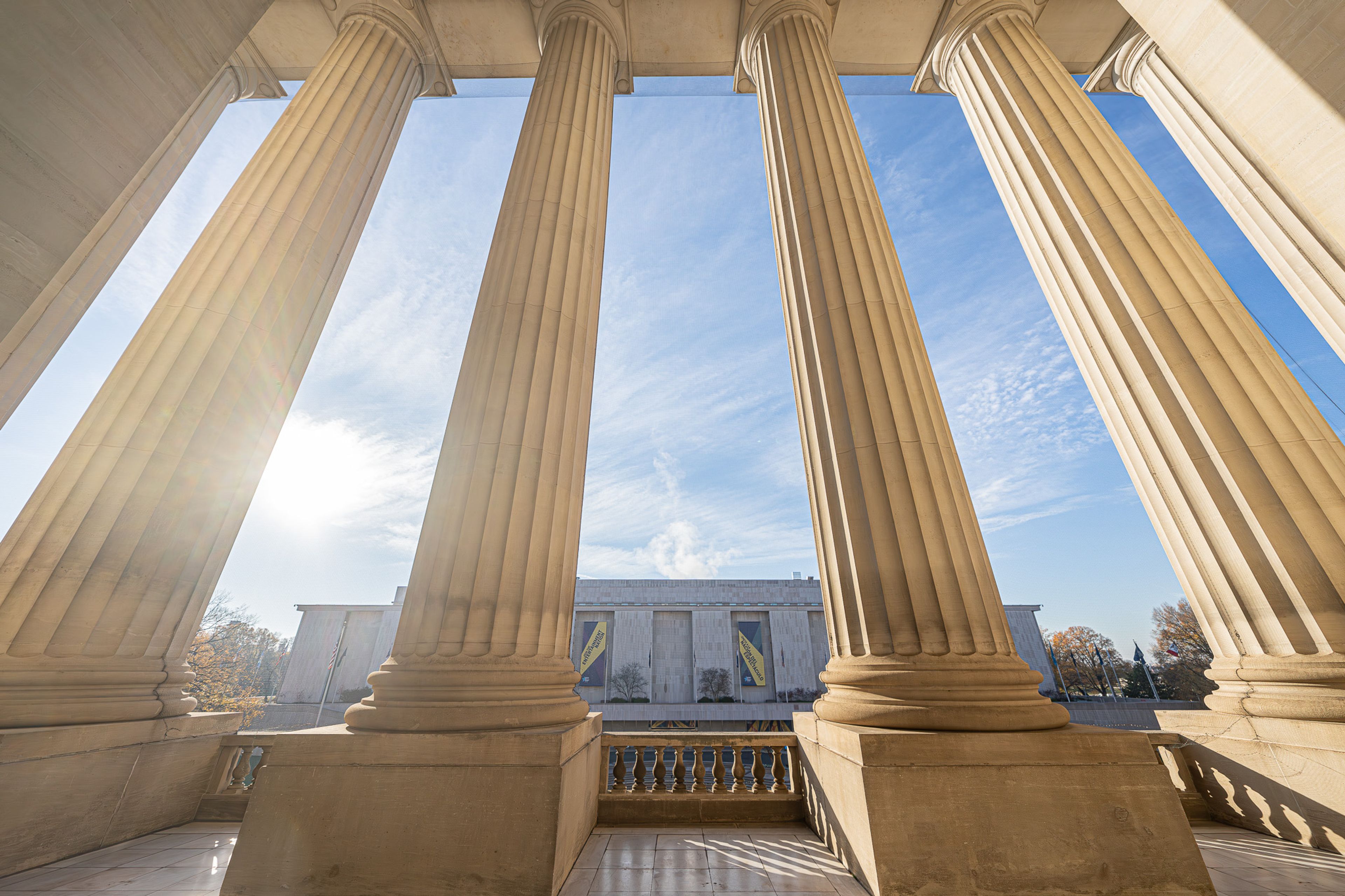 The Portico, an event space at Andrew W. Mellon Auditorium