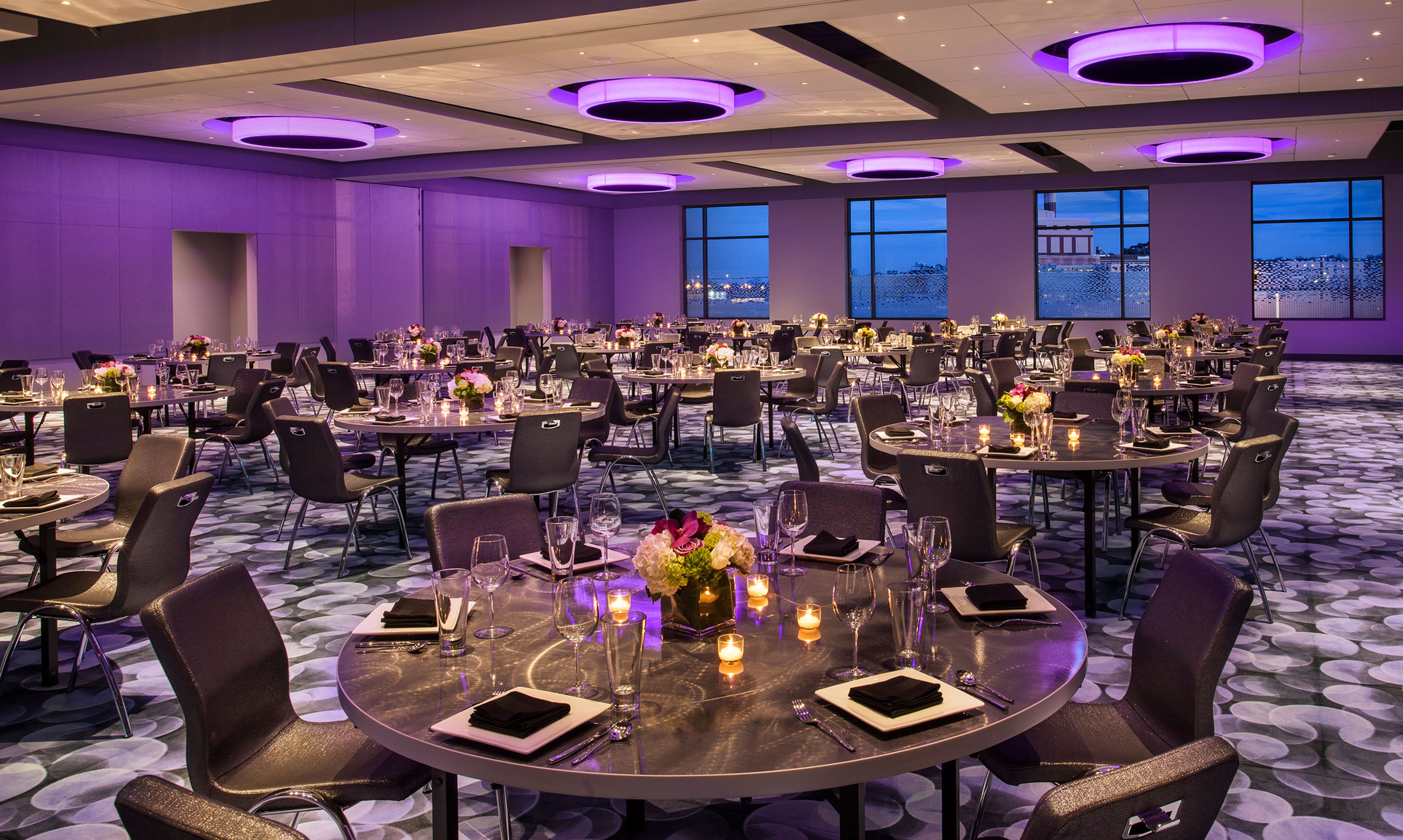 Mann Ballroom, an event space at Aloft Boston Seaport District