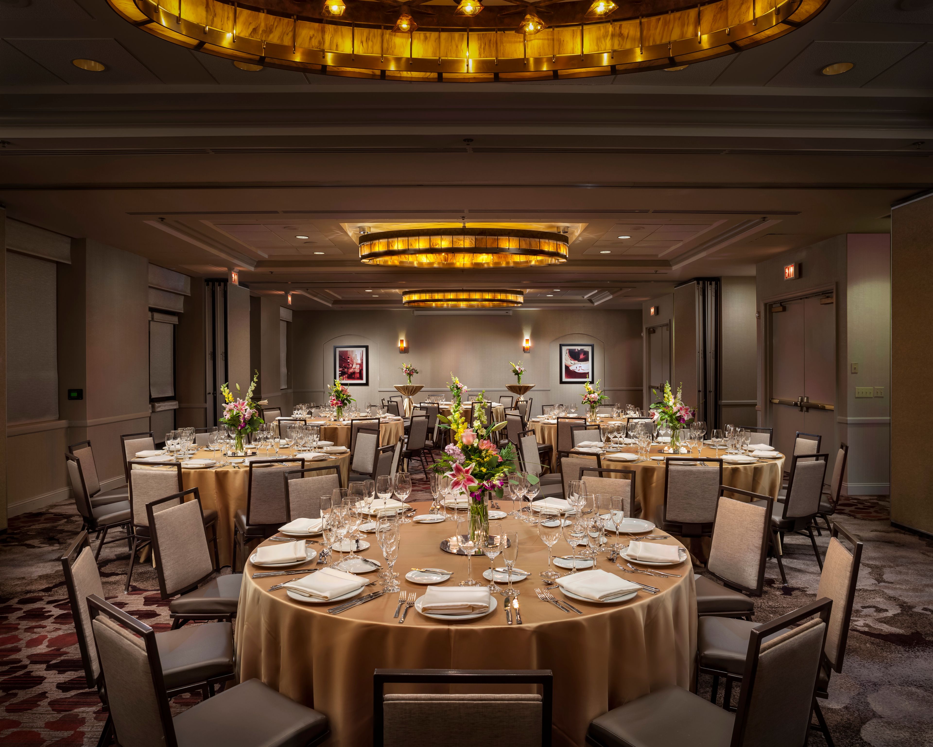 Salon I, II, III, an event space at Chicago Marriott Suites Deerfield