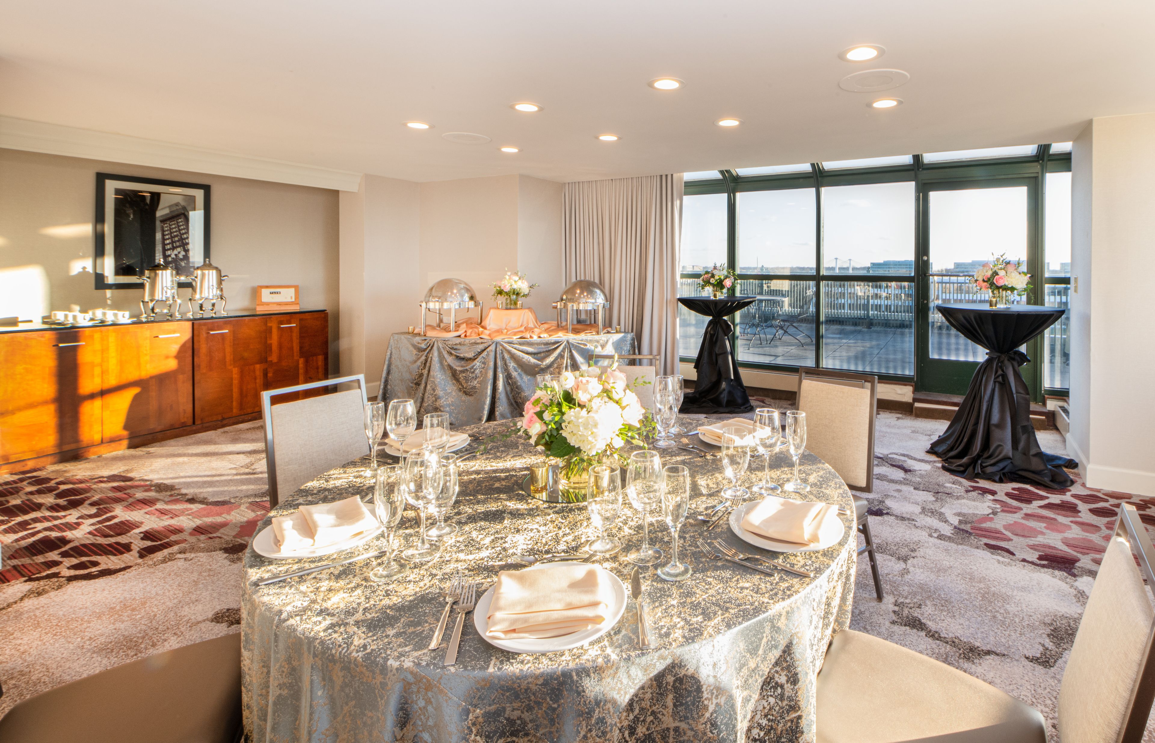 Parkway Terrace, an event space at Chicago Marriott Suites Deerfield