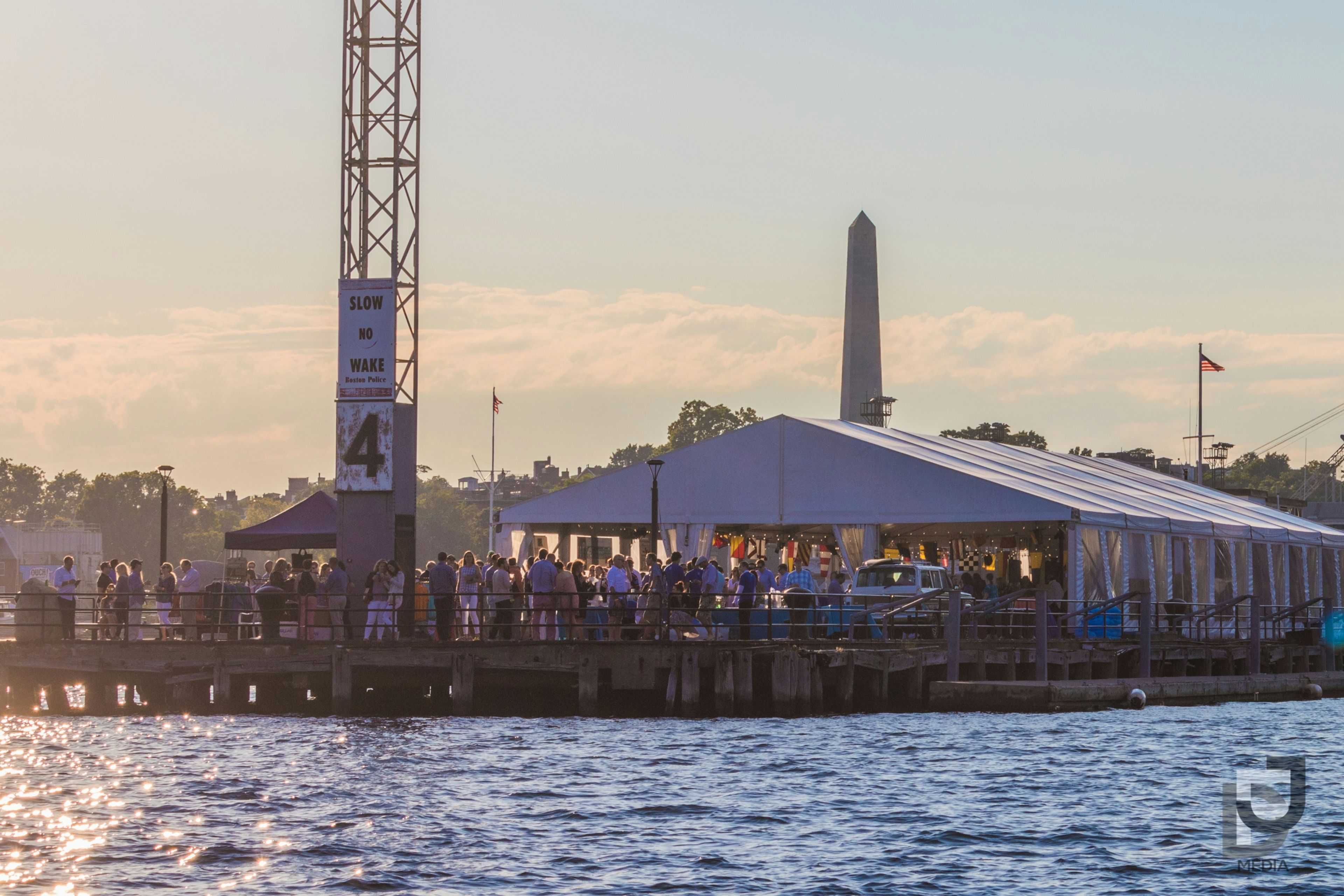Tent on Pier 4 with added Catering Tent, an event space at Courageous Sailing