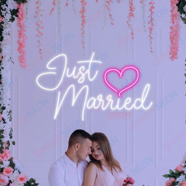 Featured photo from Sparky Neon - Just Married Wedding Neon Sign LED Light