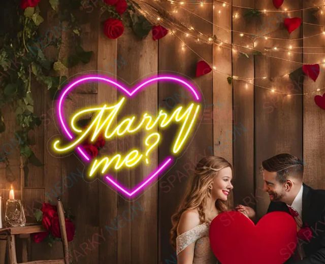 Featured photo from Sparky Neon - Marry Me Wedding Neon Signs Led Light