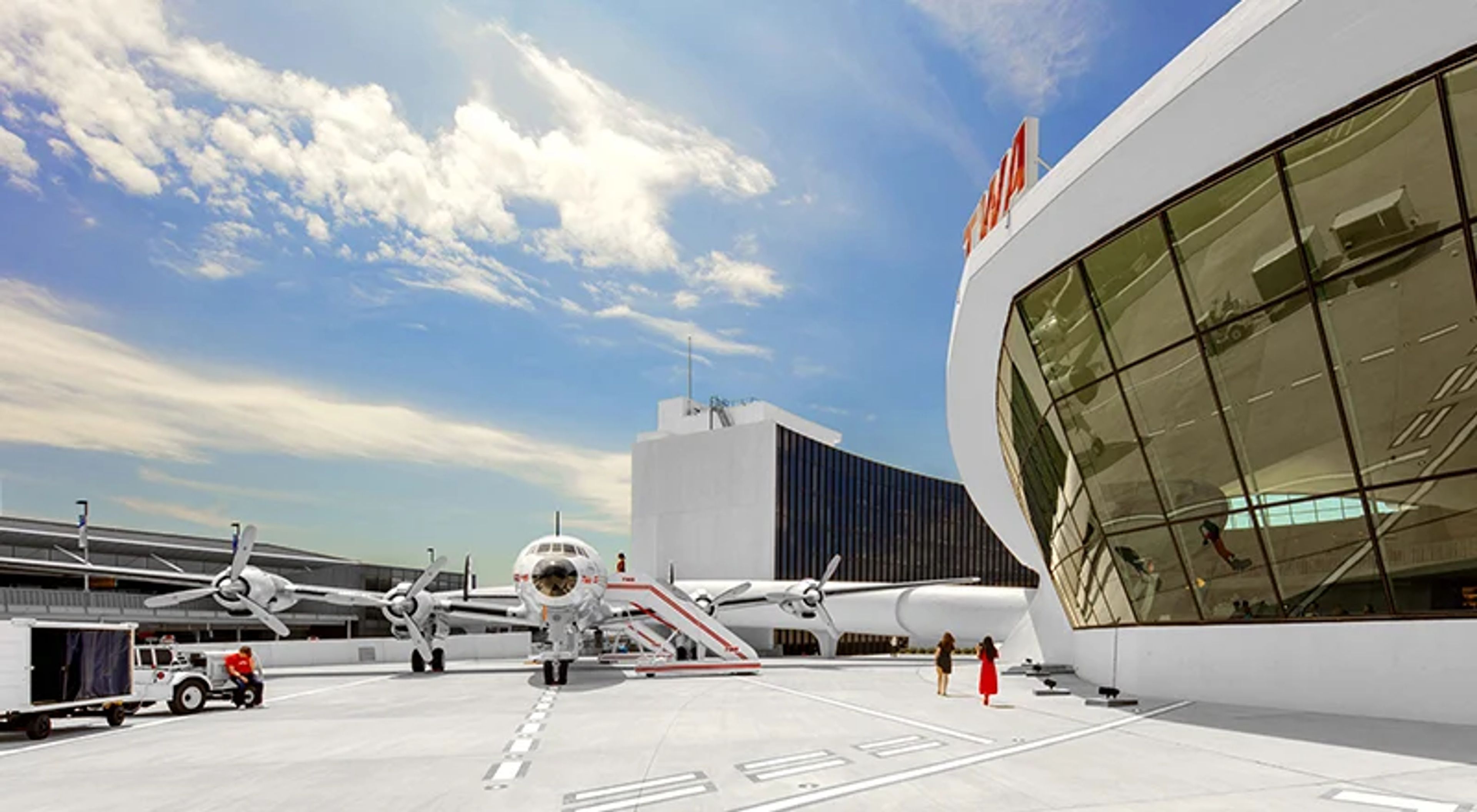 Tarmac and Connie Cocktail Lounge, an event space at TWA Hotel