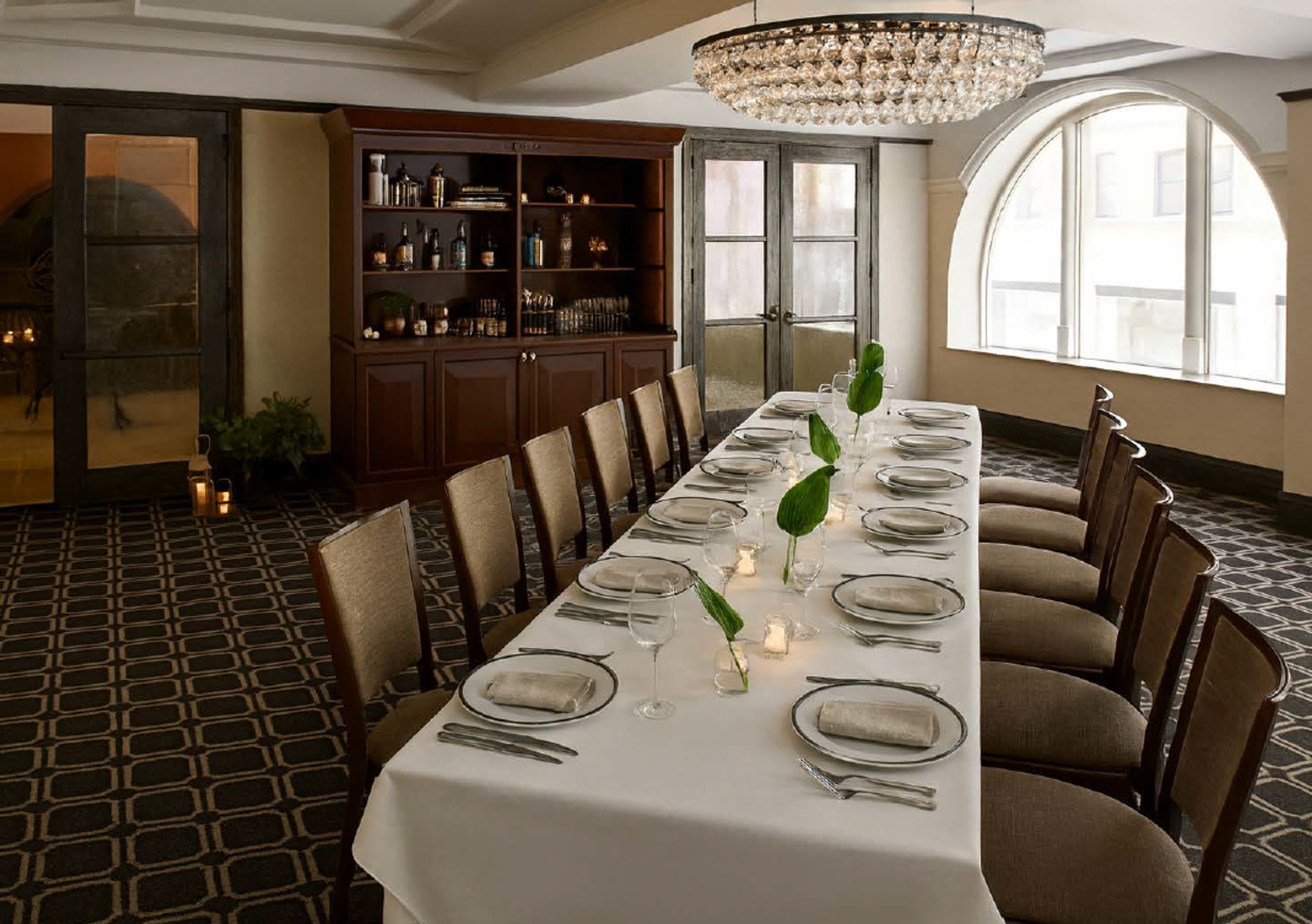 The Corner Room, an event space at The Benjamin Royal Sonesta