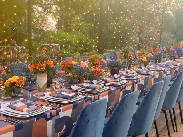Featured photo from This Midcentury Modern Birthday with Patterned Tablescapes and String Light Dining in California Was Meant To Be
