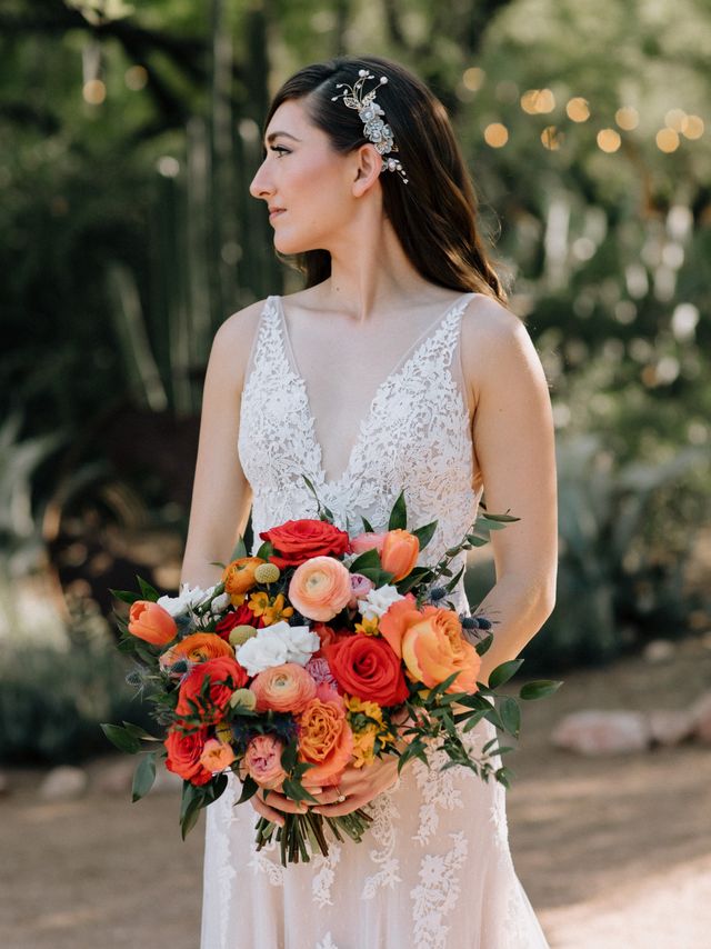 Featured photo from Arizona sunset colored wedding at the picturesque Desert Botanical Gardens in Phoenix