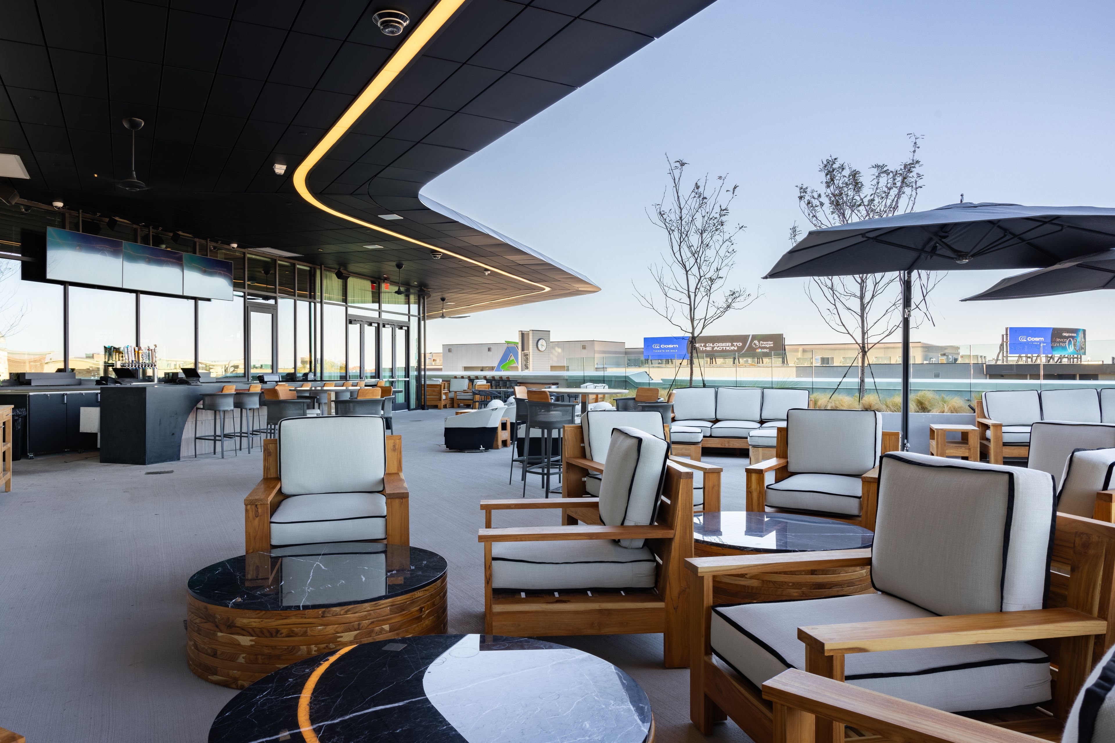 The Deck, an event space at Cosm Dallas