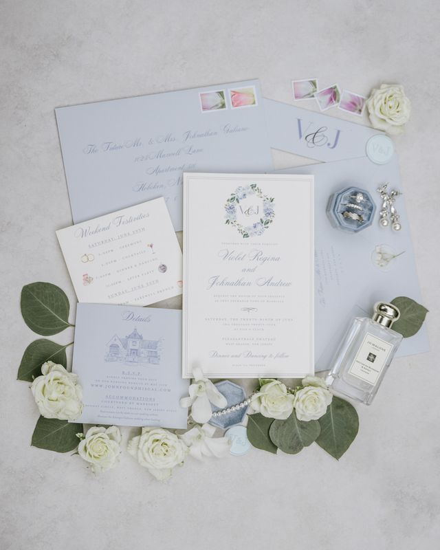 Featured photo from Black Tie + Pastel Blue at The Pleasantdale Chateau