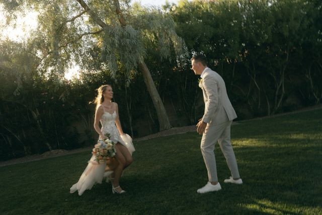 Featured photo from Step Into This Summer Wedding at Lotus House Events with Sunset Portraits and Fresh Florals